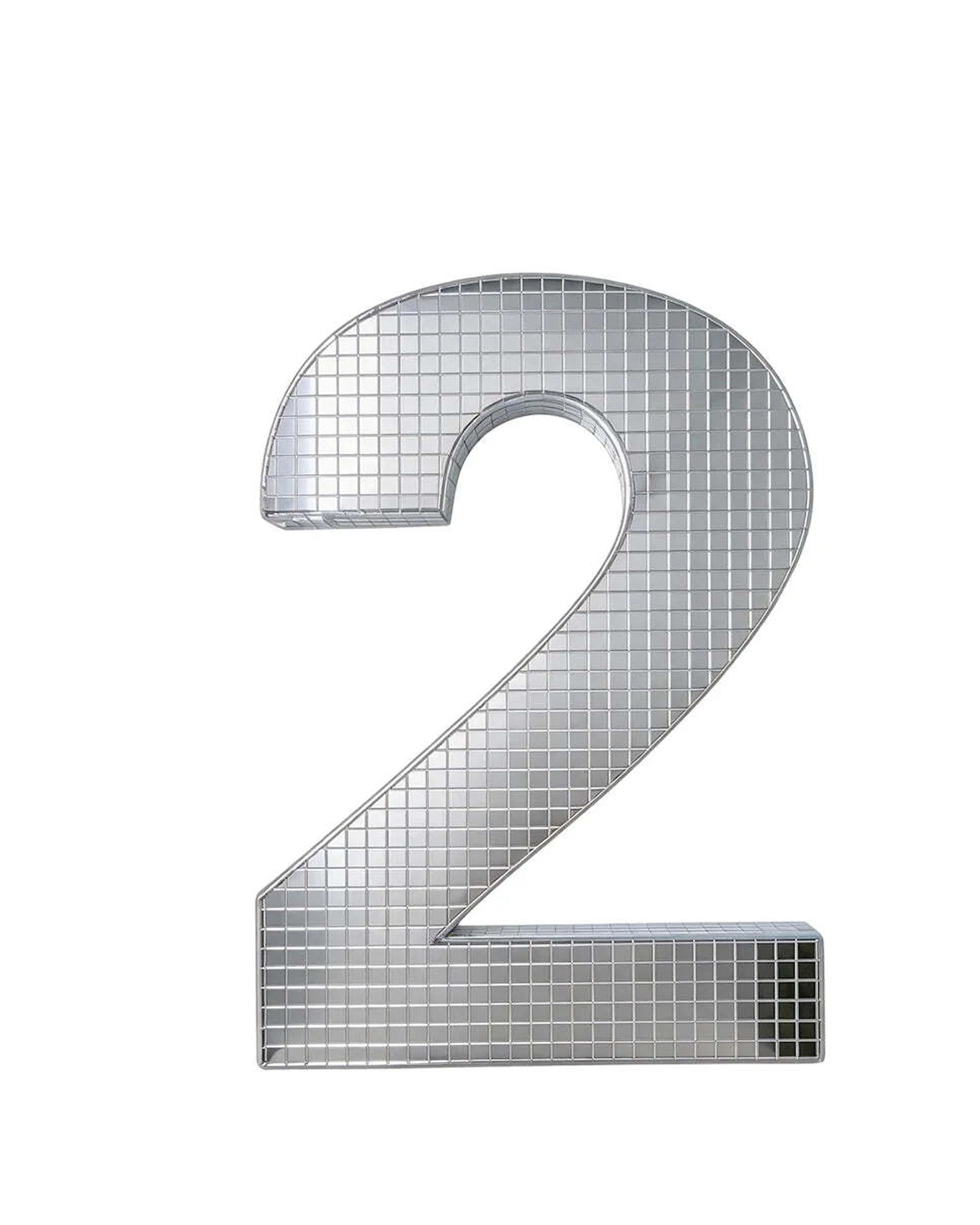 1 Party Maker 20cm Disco Decorative Metallic Style Party Accessory Number 2 - Metallic, 1 of 1