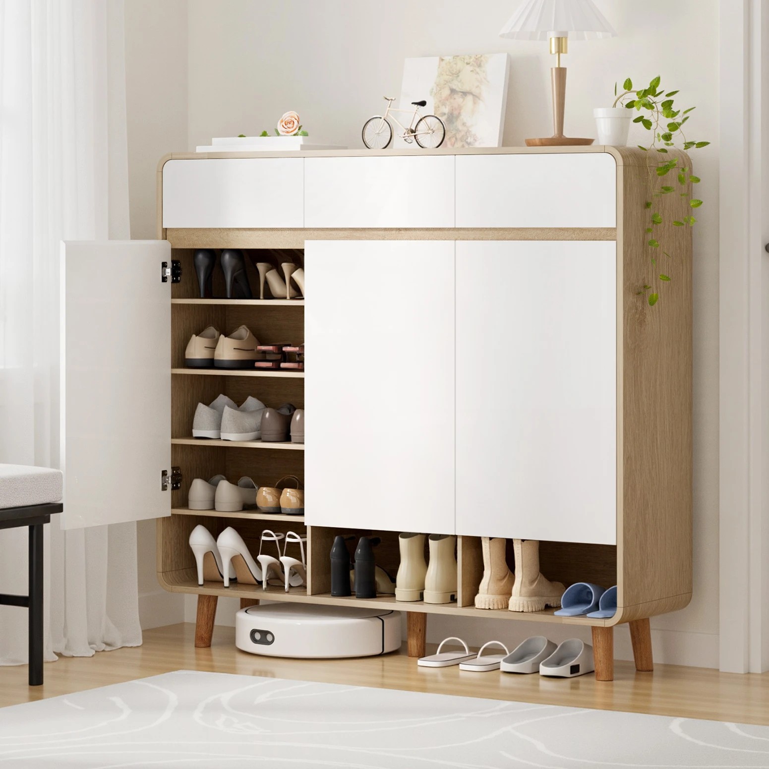 8 Artiss Shoe Rack Cabinet 25 Pairs Storage Cupboard - Multi, 8 of 9