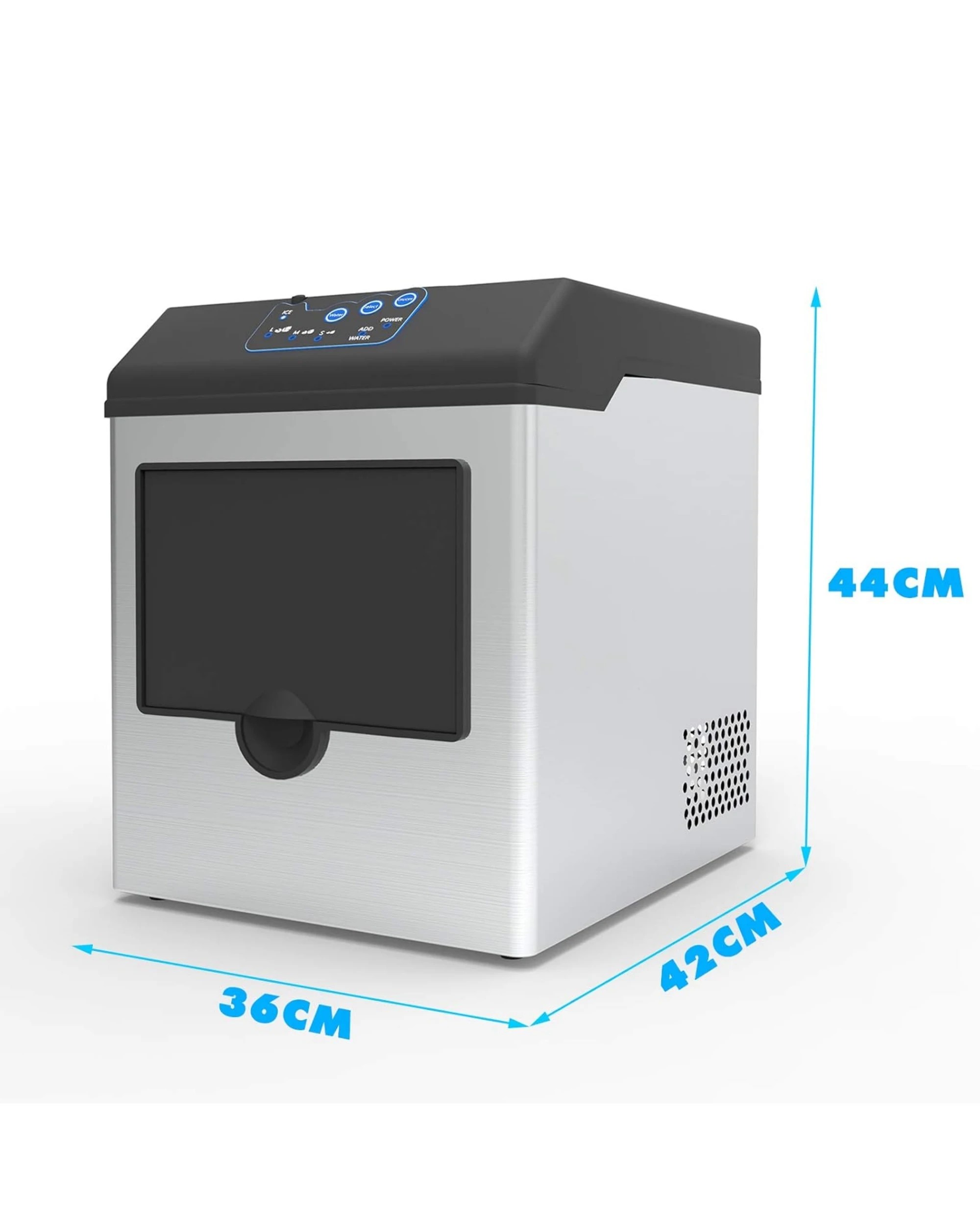 7 Advwin 2-in-1 Ice Maker & Water Dispenser, 15kg/24h Ice Production, Stainless Steel Countertop Design, 7 of 7