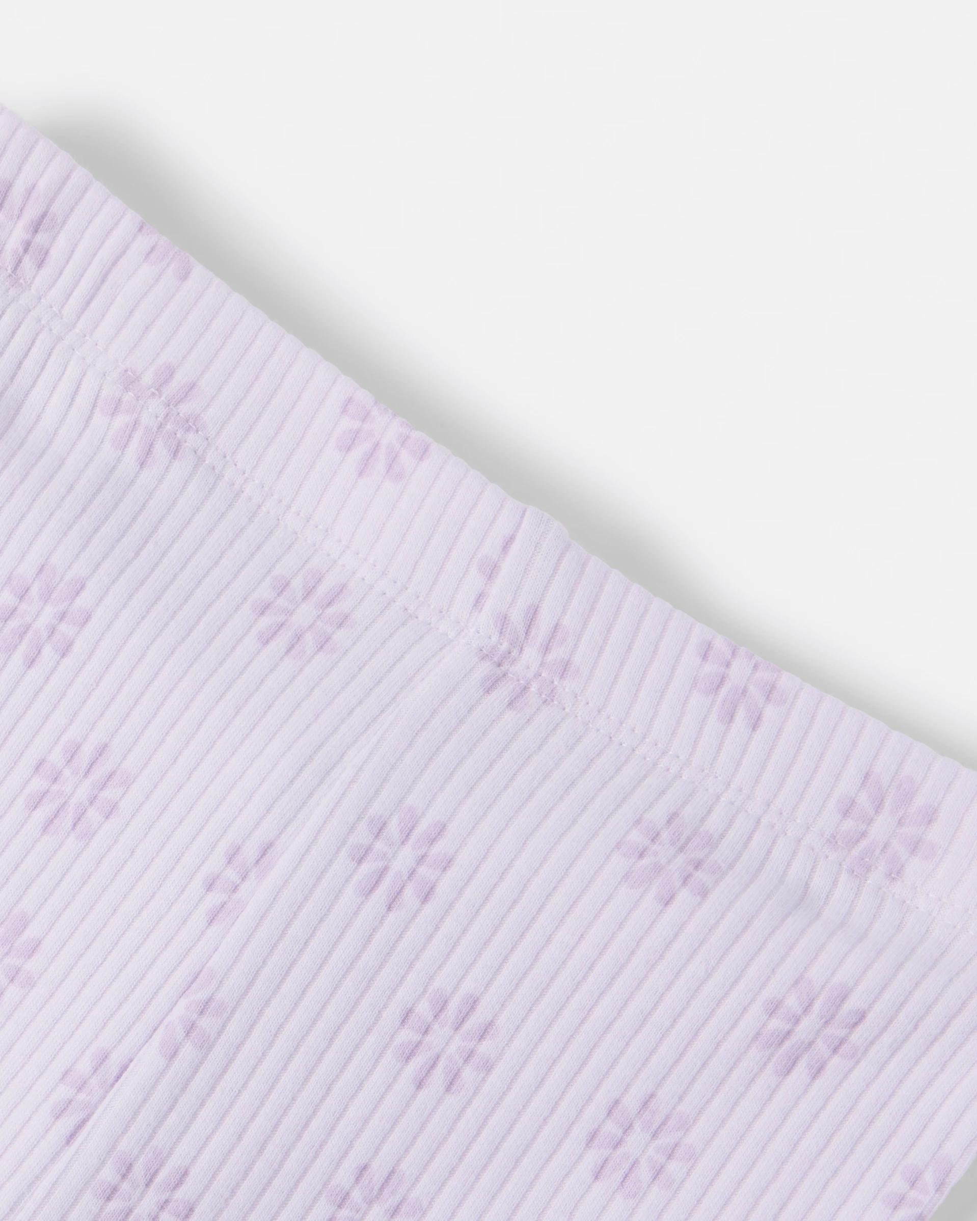 3 Cotton Rib Flare Leggings Lilc Daisy, 3 of 3