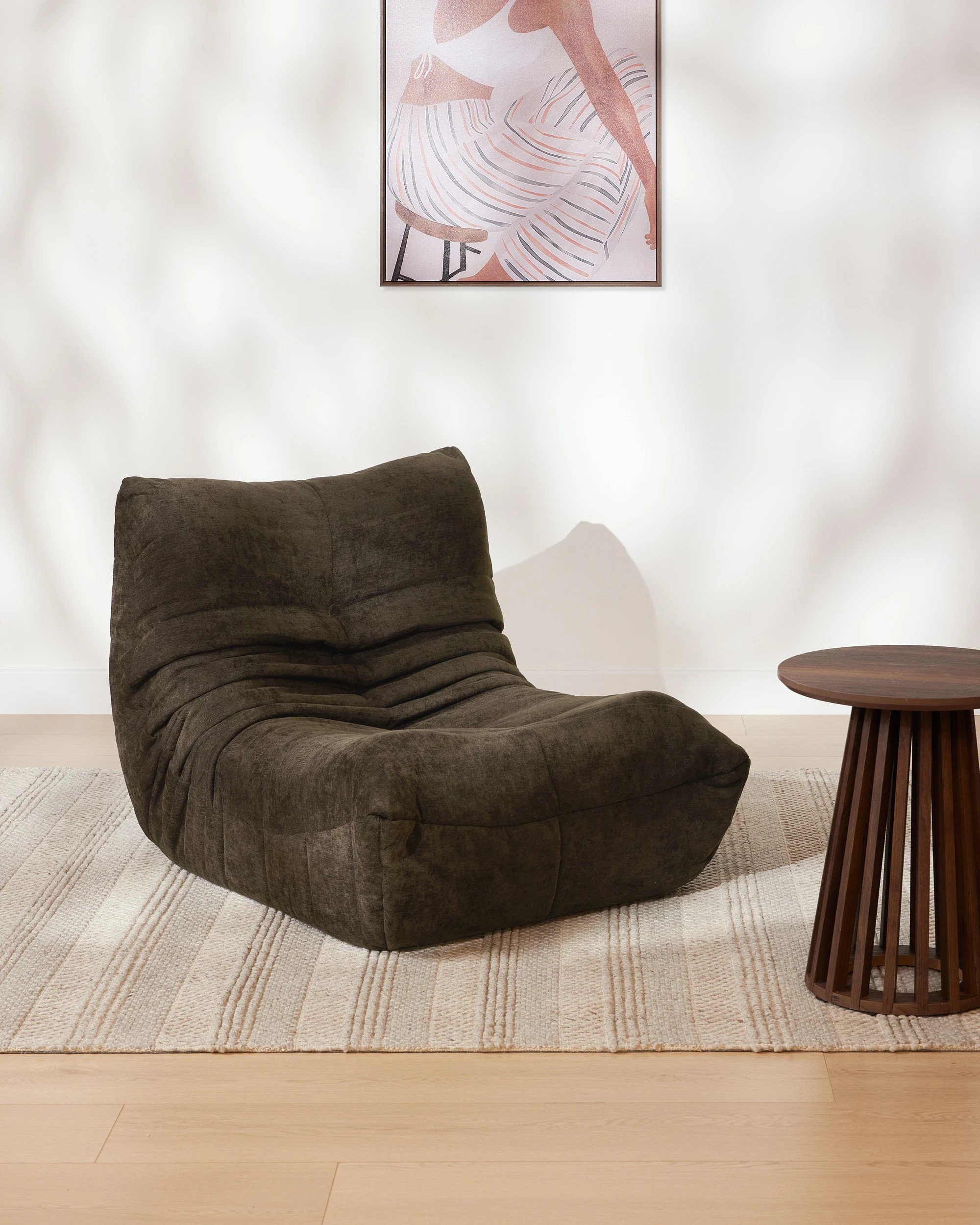 1 Goldie Compressed Lounge Chair - Chocolate, 1 of 8
