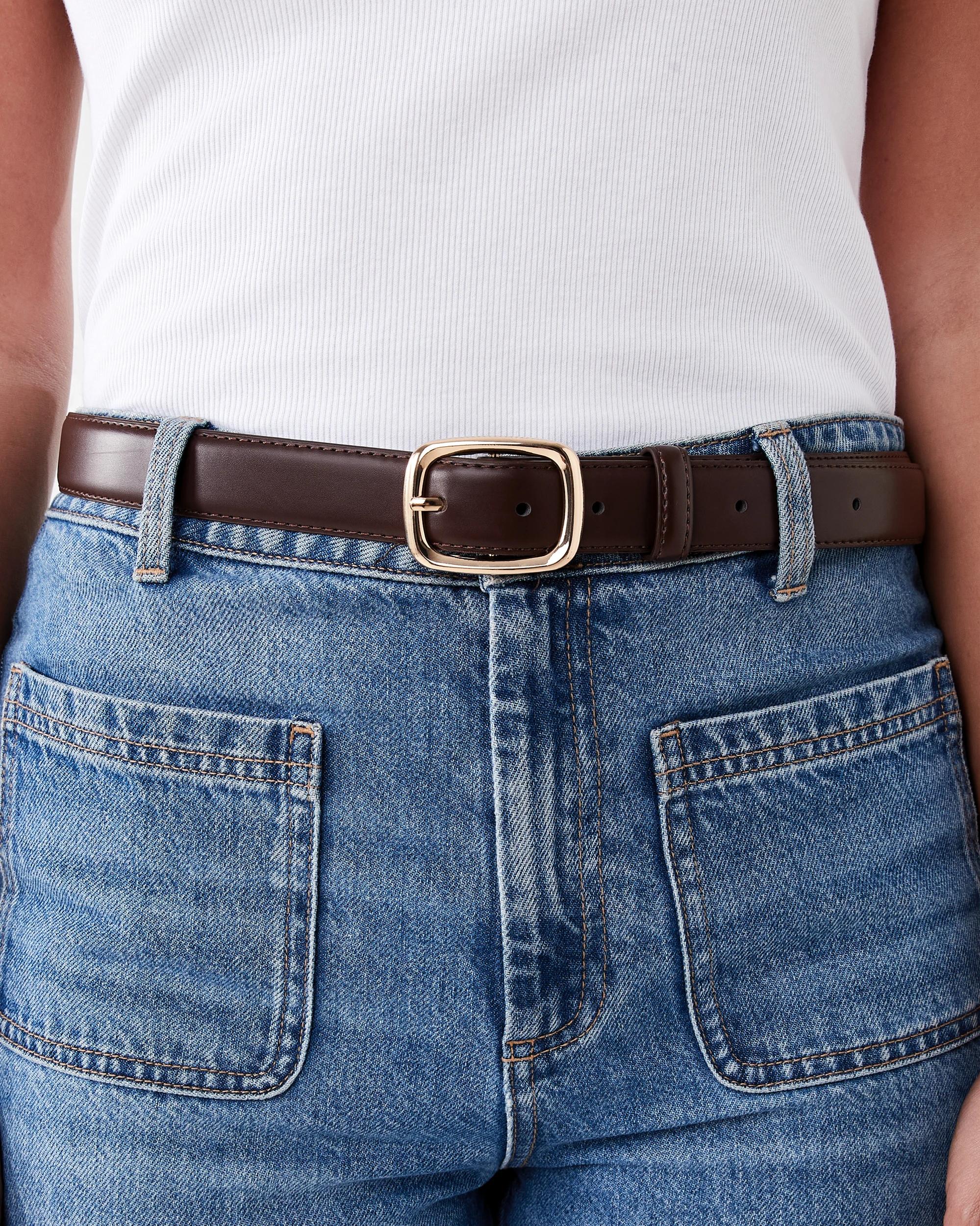3 Soft Rectangle Jeans Belt Deep Fudge, 3 of 5