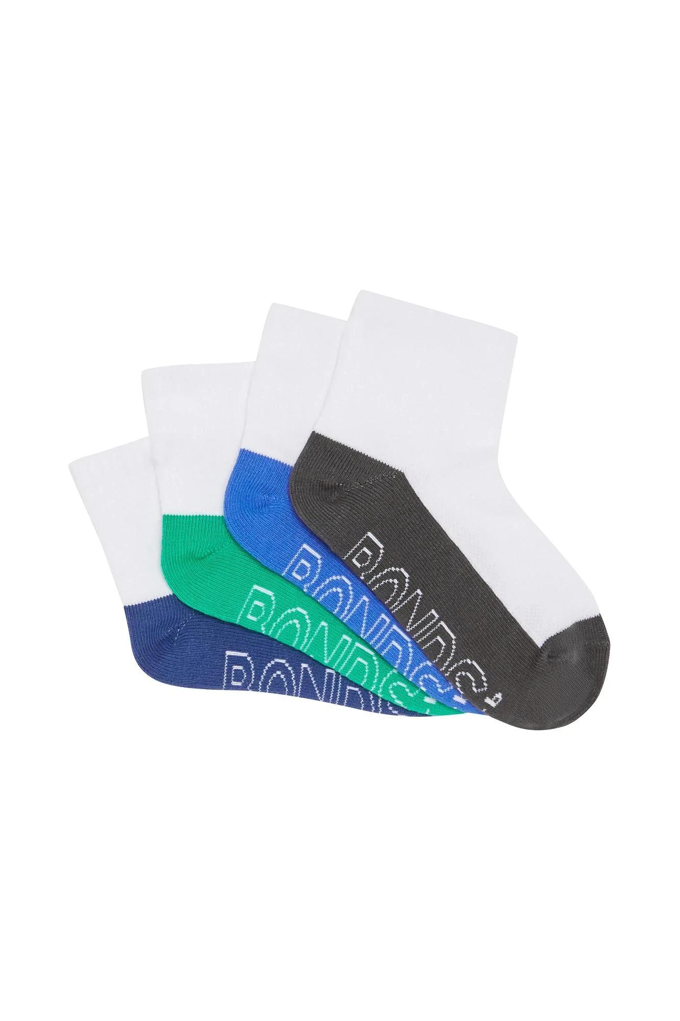 1 Cotton Blend Kids Lightweight Quarter Crew Sock 4 Pack - Bonds BOY, 1 of 3