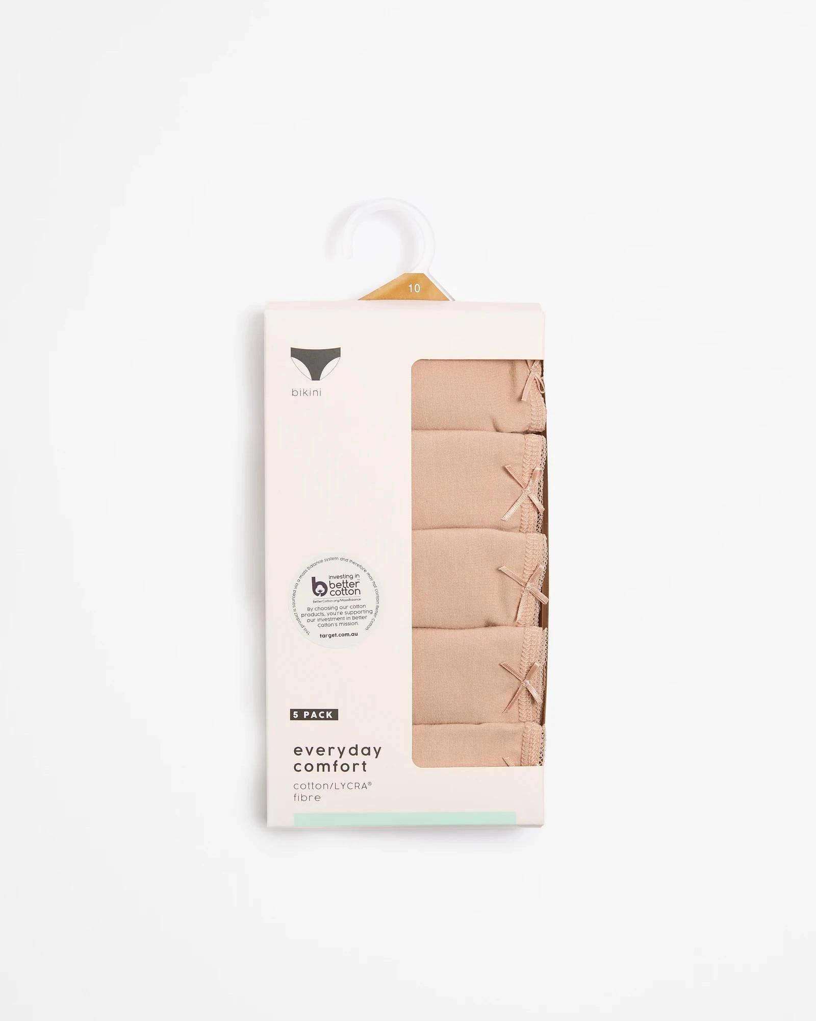 4 Target Women's Cotton/Elastane Bikini Briefs 5 Pack LATTE, 4 of 5