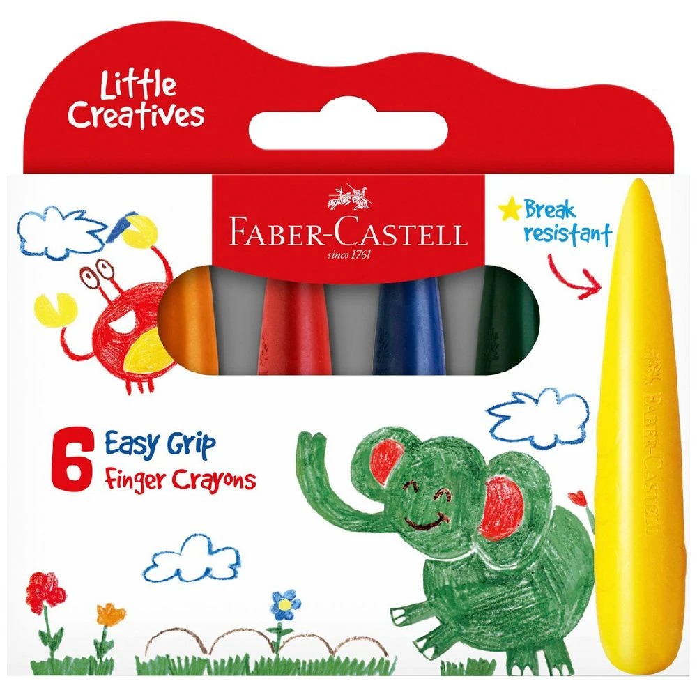 1 Faber-Castell Little Creatives Easy Grasp Finger Crayons 6, 1 of 8