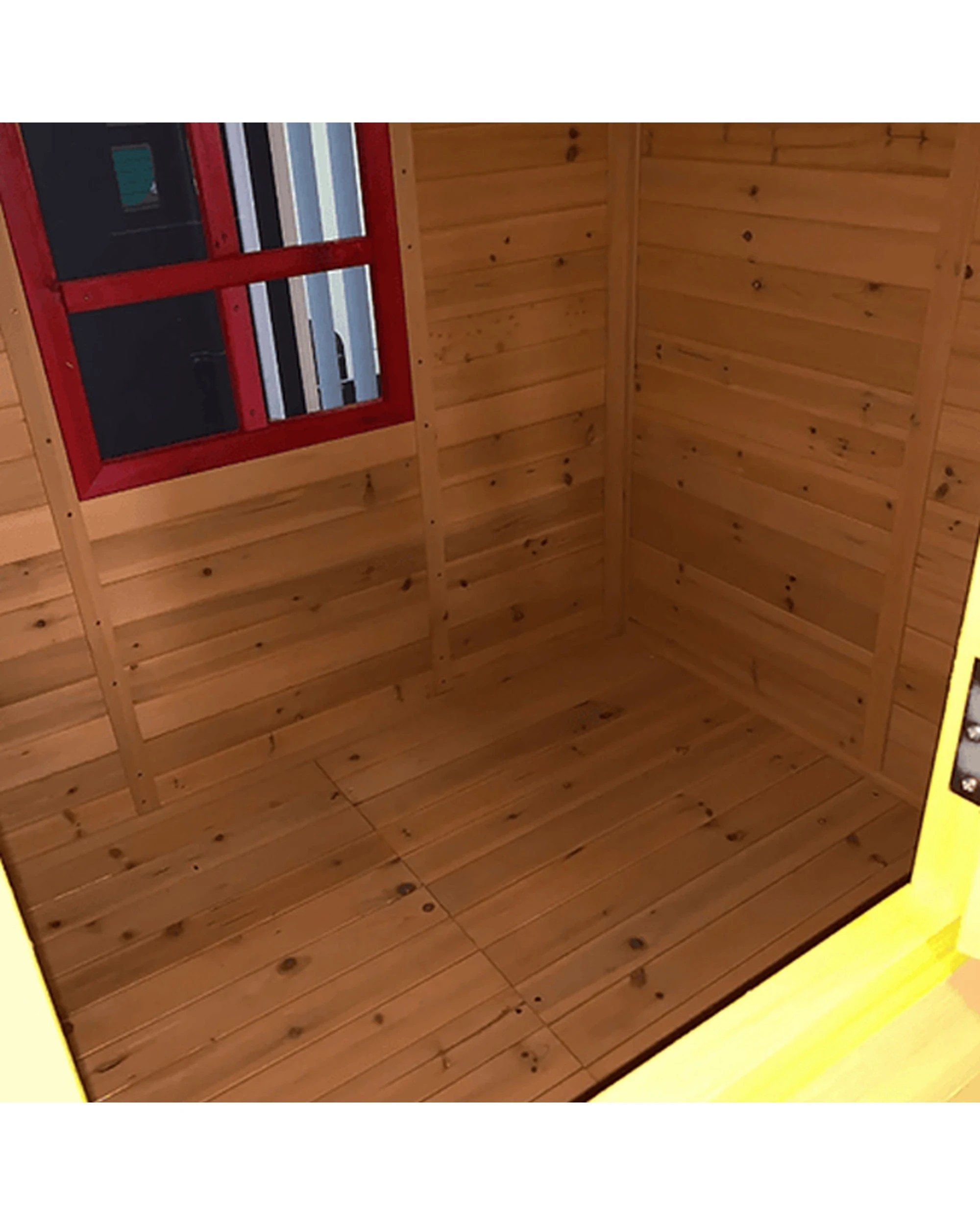 3 KIDZSHACK Sweet Shack Cubby House With Swingset Slide - Yellow, 3 of 3