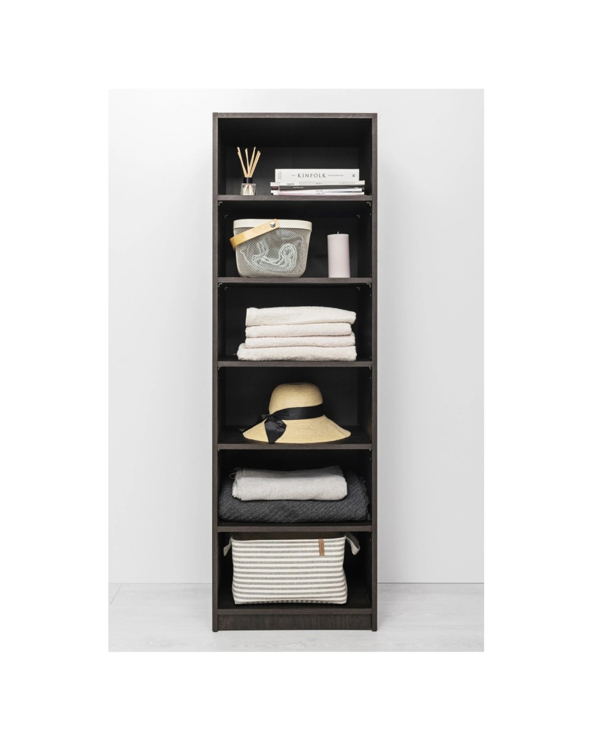2 European Cabinetry Geneva Built In Wardrobe 6 Shelf Module Nordic Ash - Brown, 2 of 4