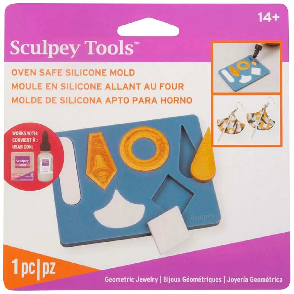 1 Sculpey Silicone Bakeable Mould Geometric, 1 of 2