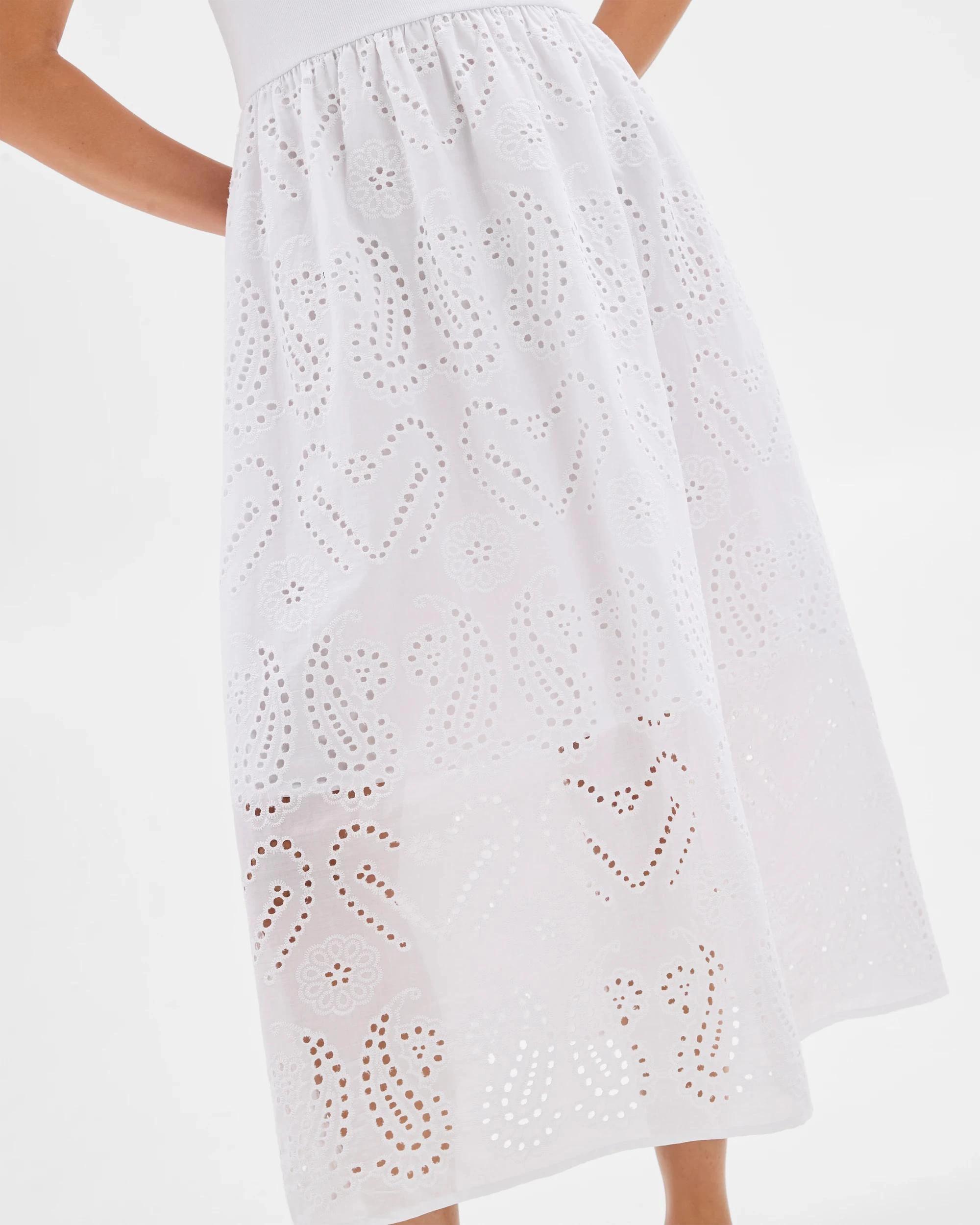 4 Target Rib Broderie Maxi Dress WHITE, 4 of 7