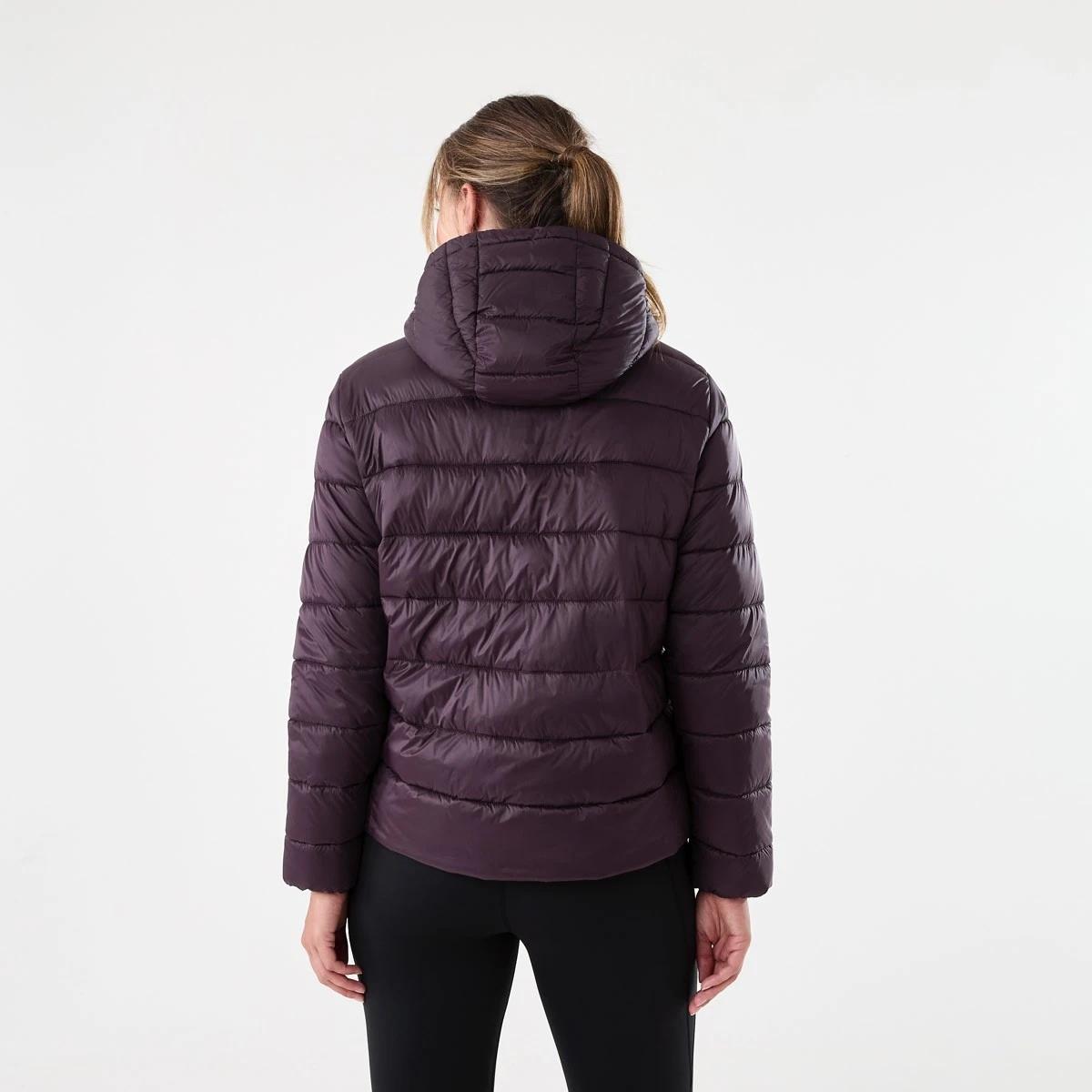 4 Active Womens Packable Puffer Jacket Pur Raisin, 4 of 7