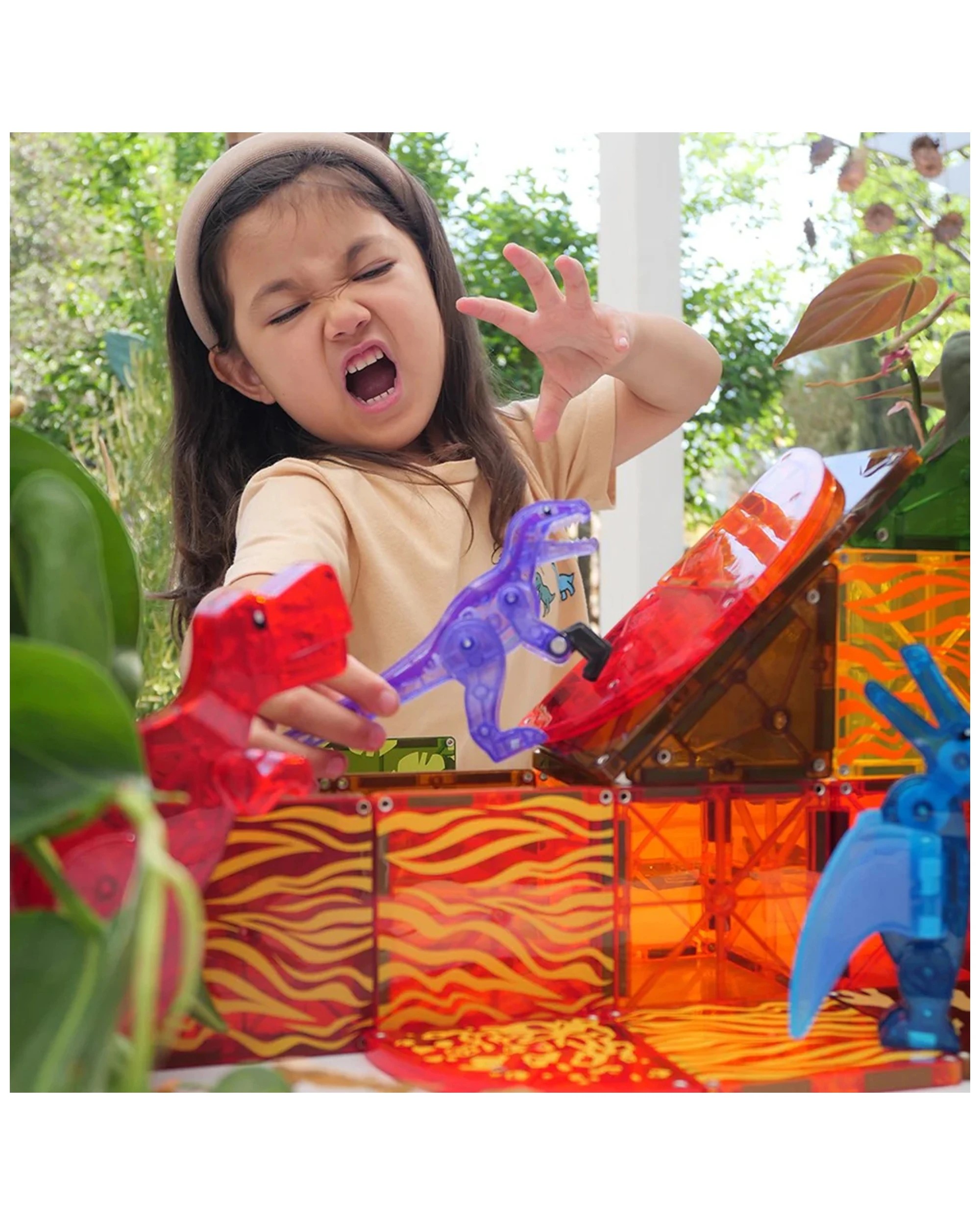 3 Magna-tiles Dino World 40 Piece Magnetic Construction Toy Set For 3 Years Plus - Multi, 3 of 3