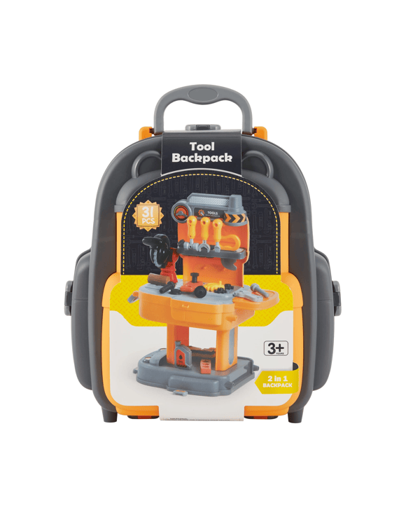 31 Piece 2-in-1 Tool Backpack Set