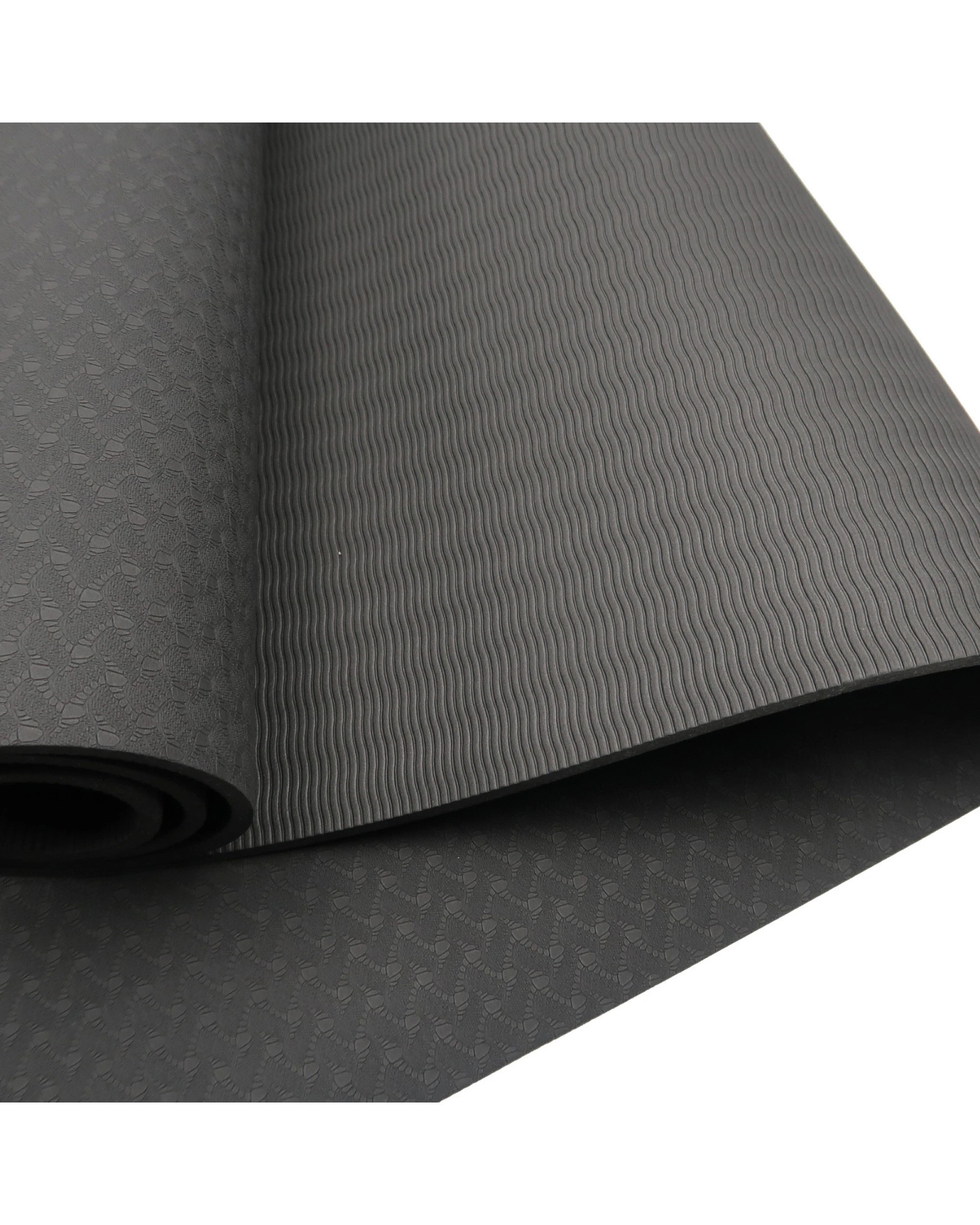 5 Powertrain TPE Pilates Exercise Yoga Mat Workout 6mm Home Gym 183cm - Black, 5 of 7