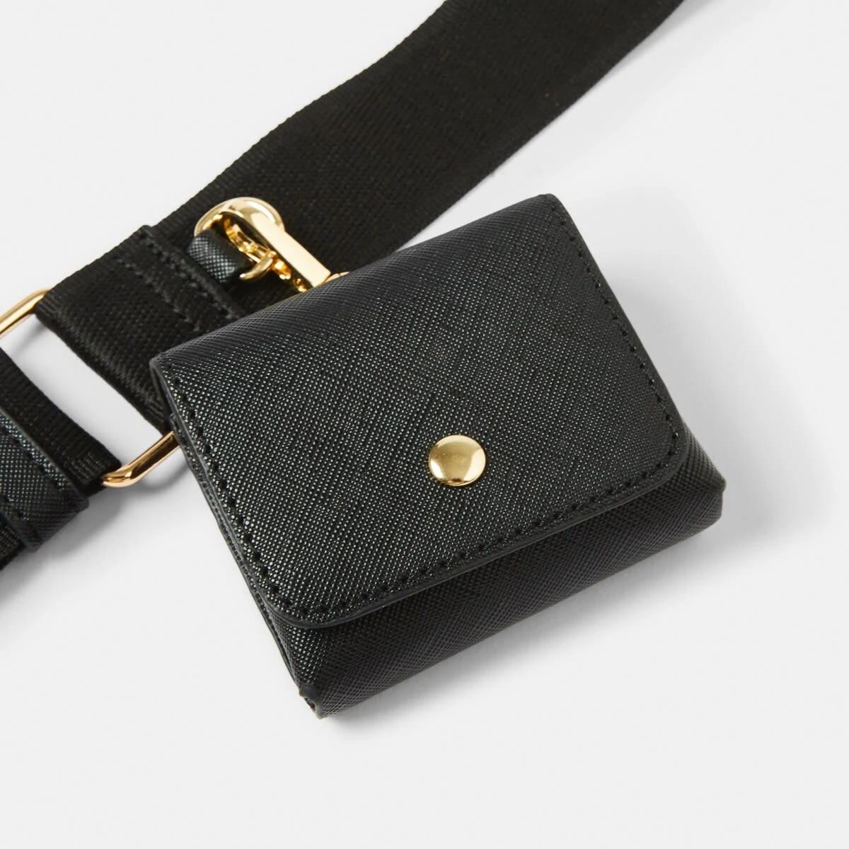 5 Double Zip Crossbody Bag BLACK, 5 of 7