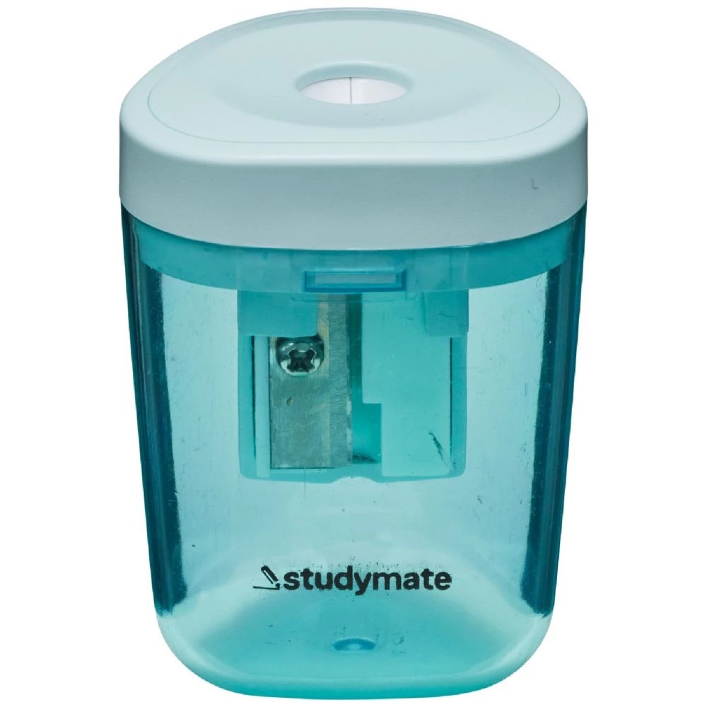 2 Studymate Barrel 1 Hole Sharpener Aqua, 2 of 2