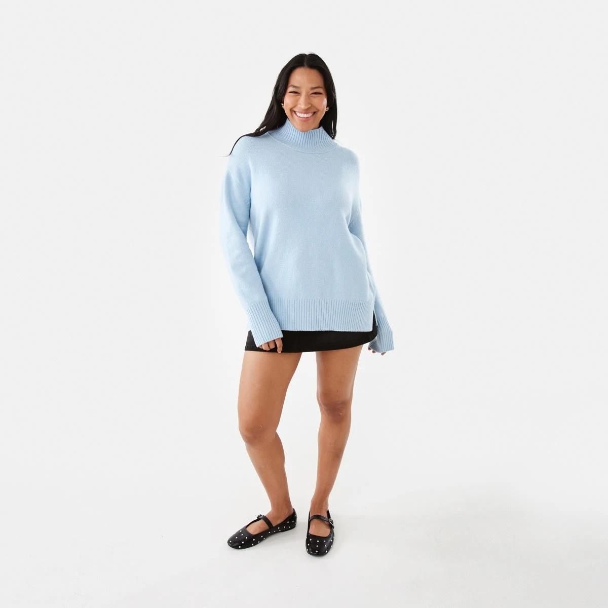 2 Funnel Split Hem Jumper Skyway Mrl, 2 of 10
