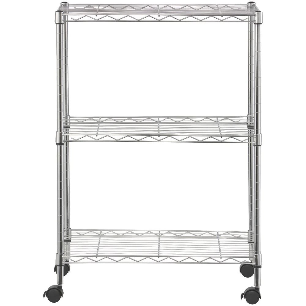 4 3 Tier Wire Shelving Unit Shelves Home Office Storage, 4 of 7