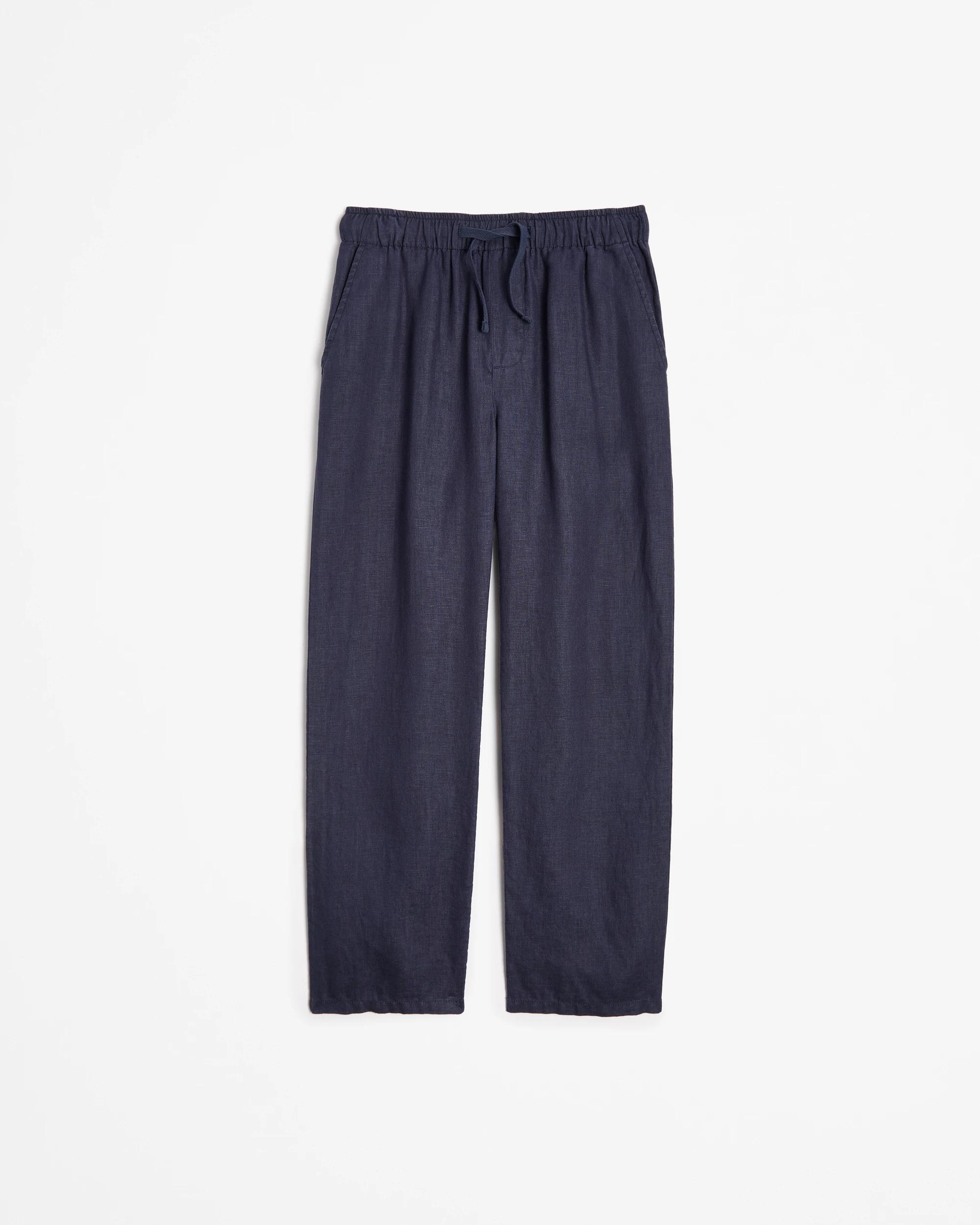 4 Target European Linen Pants NAVY, 4 of 5