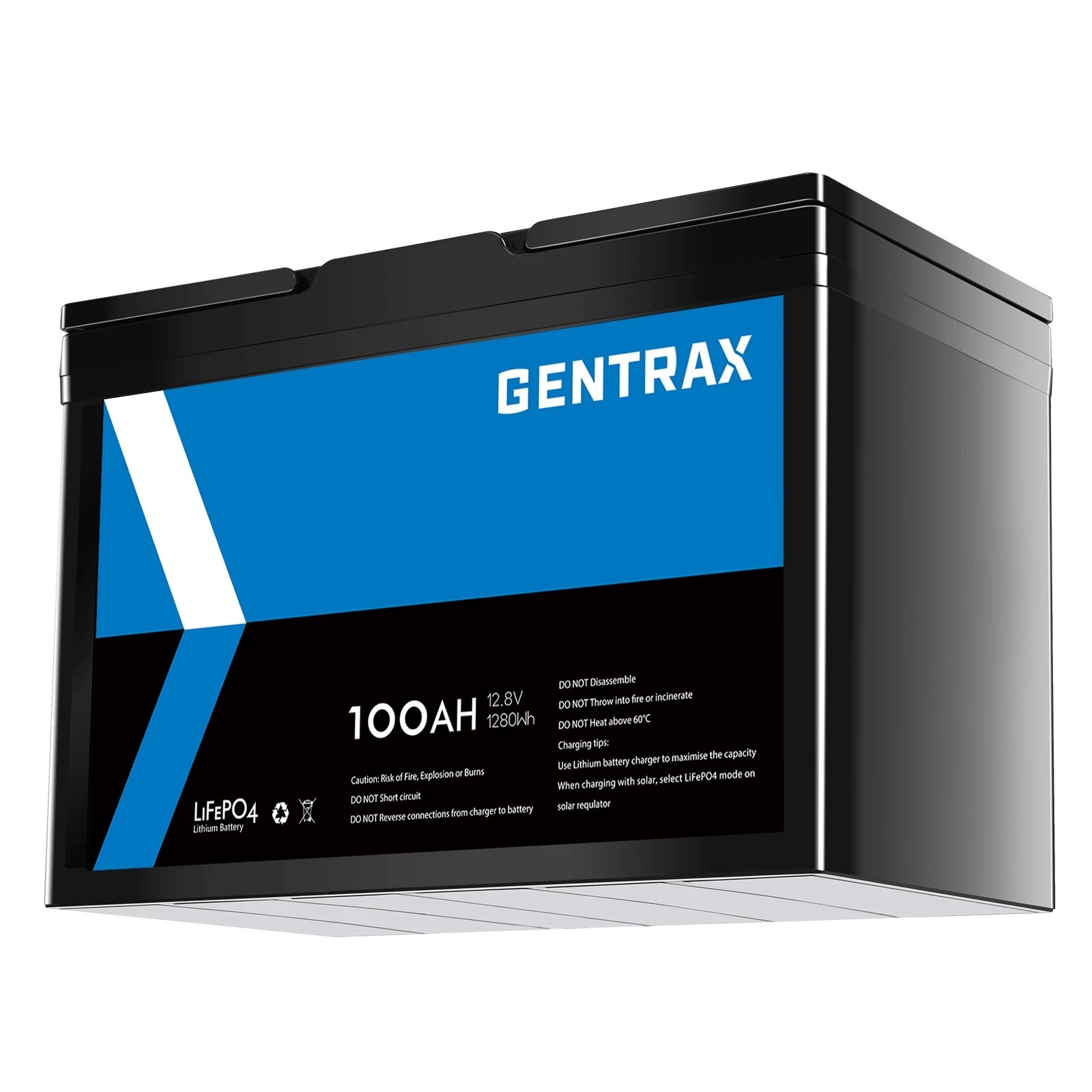 6 Gentrax 12V 100Ah Lithium Iron Phosphate Battery+0.3m 2AWG Battery Cable Power Wire Red, 6 of 10