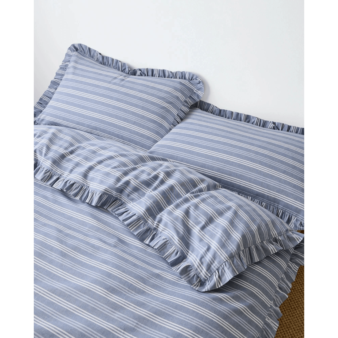 2 Target Yarn Dyed Stripe Cotton Quilt Cover Set - Blue, 2 of 3