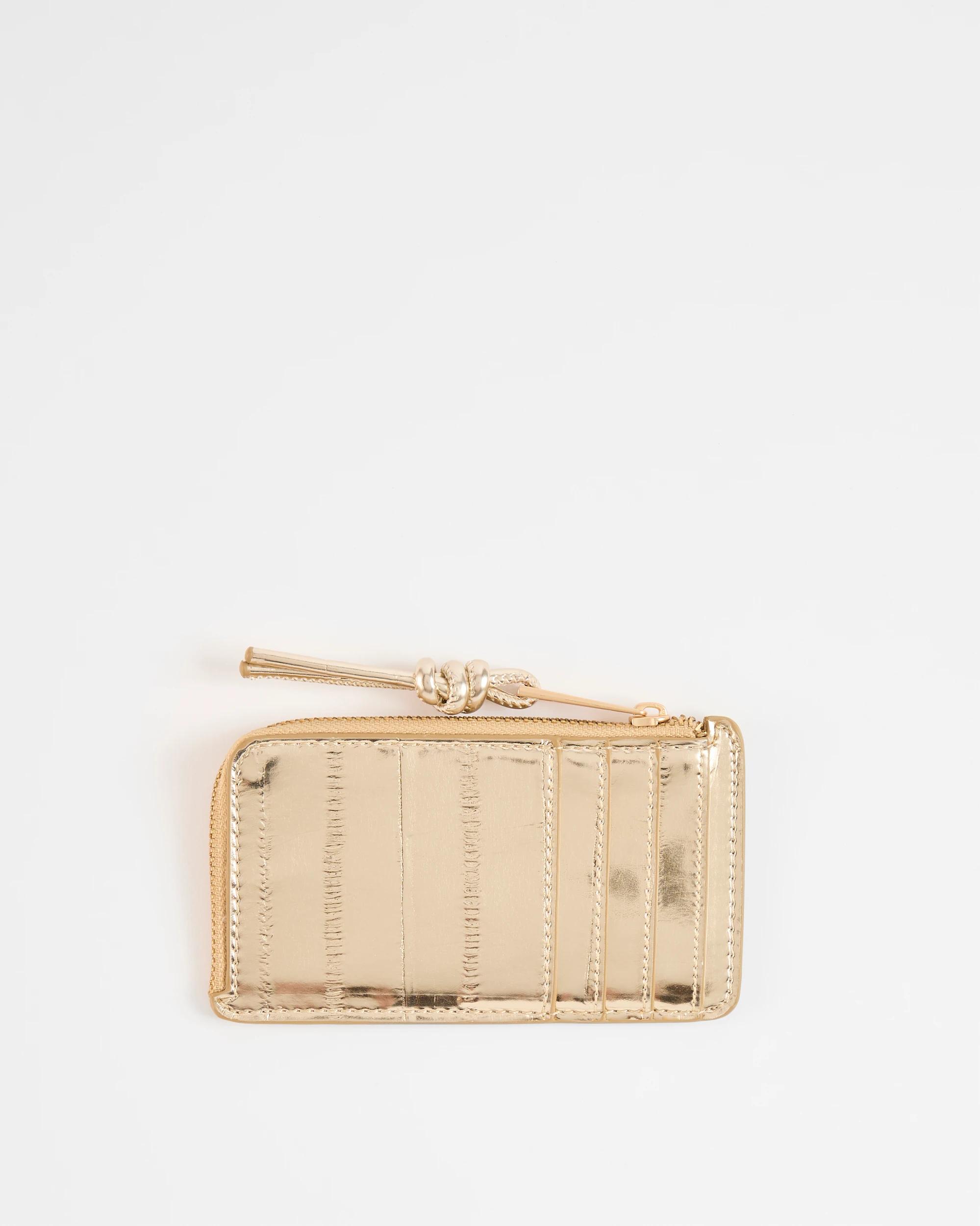 1 Target Zip Card Wallet GOLD, 1 of 1