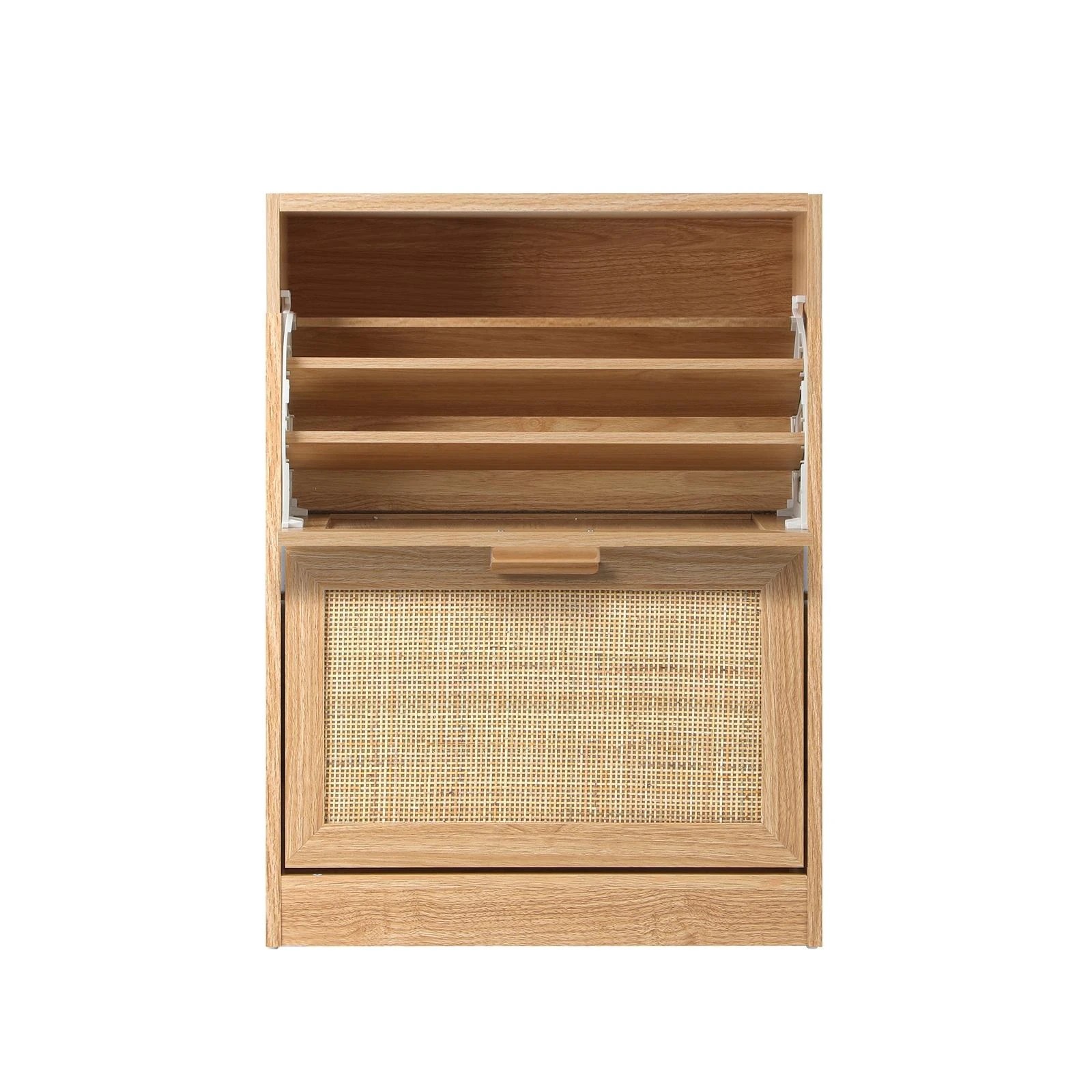 4 Oikiture Shoe Cabinet Storage 2 Doors Shoes Rack Organiser Rattan Shelf 30 Pairs
 - Natural, 4 of 10