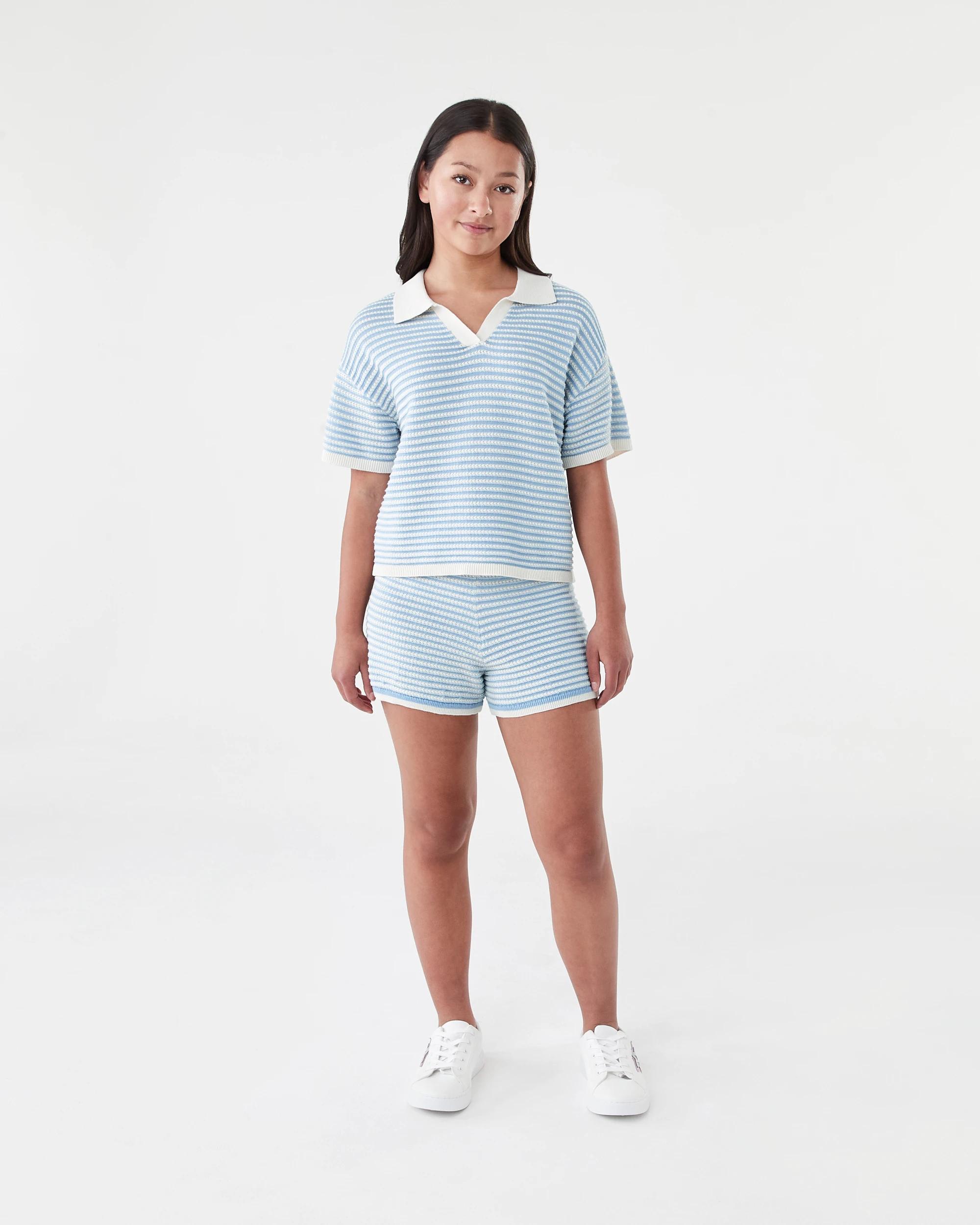 7 Crochet Polo T-shirt Mlt Stripe, 7 of 8