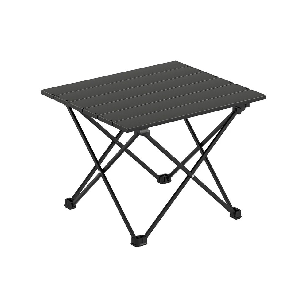 1 Weisshorn Folding Camping Table 40CM Roll Up Outdoor Picnic BBQ Aluminium Desk - Silver, 1 of 6