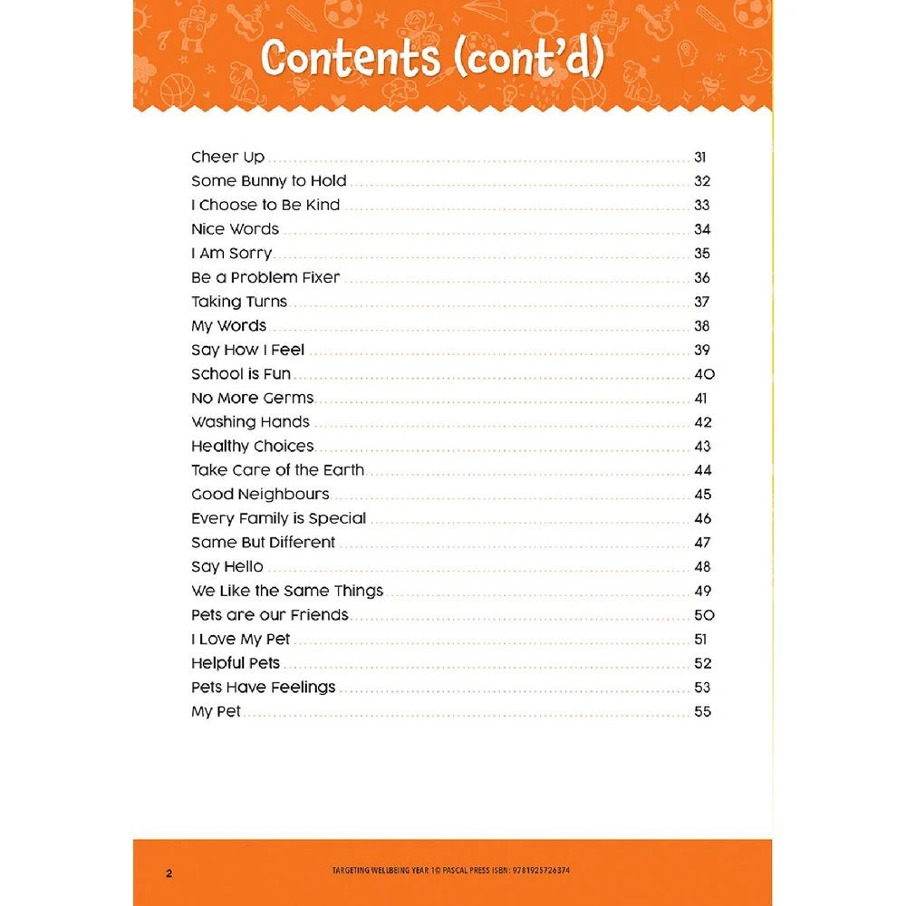 3 Targeting Wellbeing Year 1, 3 of 7