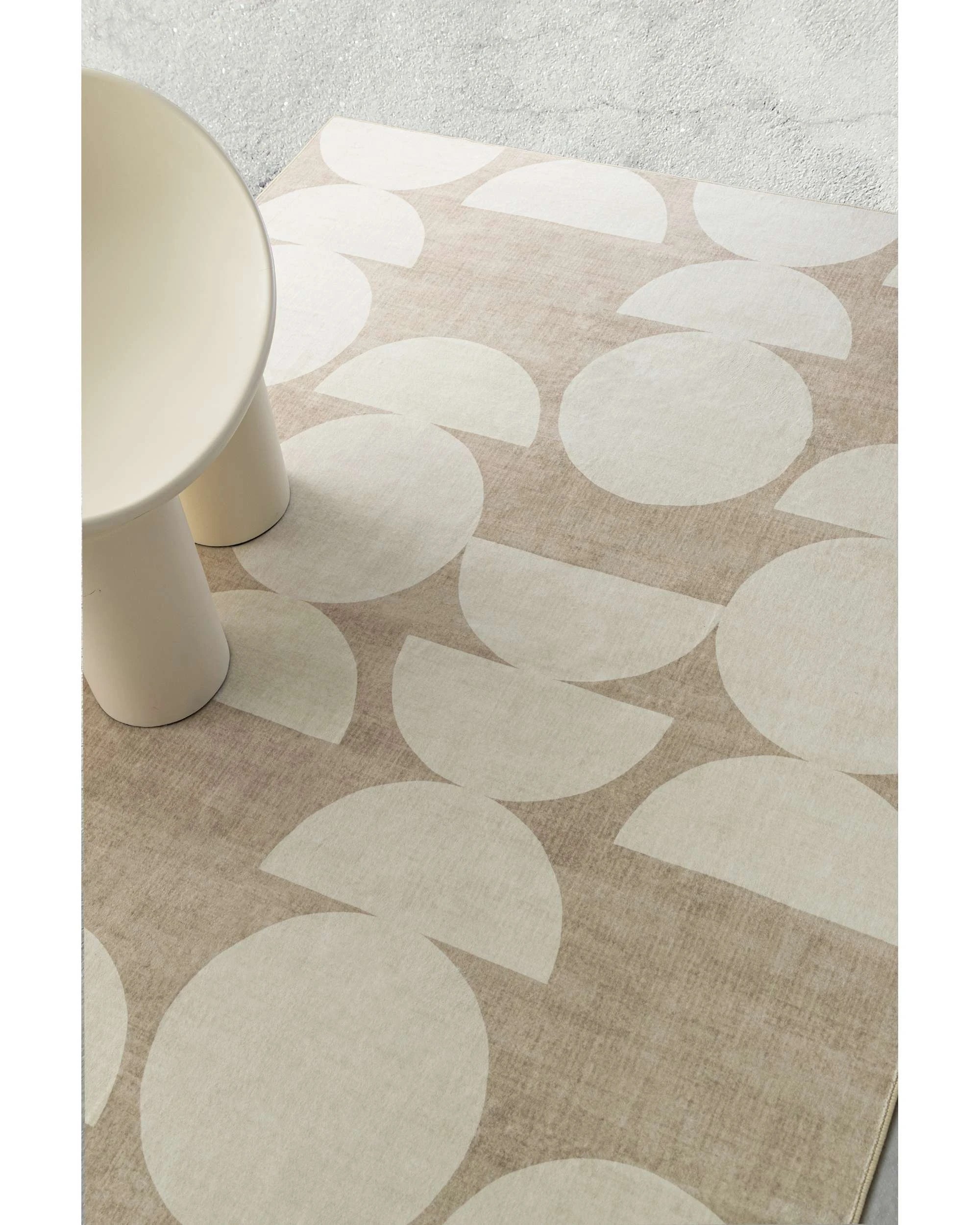 3 Loopsie Tendo Geometric Washable Rug-370cm x 270cm - Beige, 3 of 7