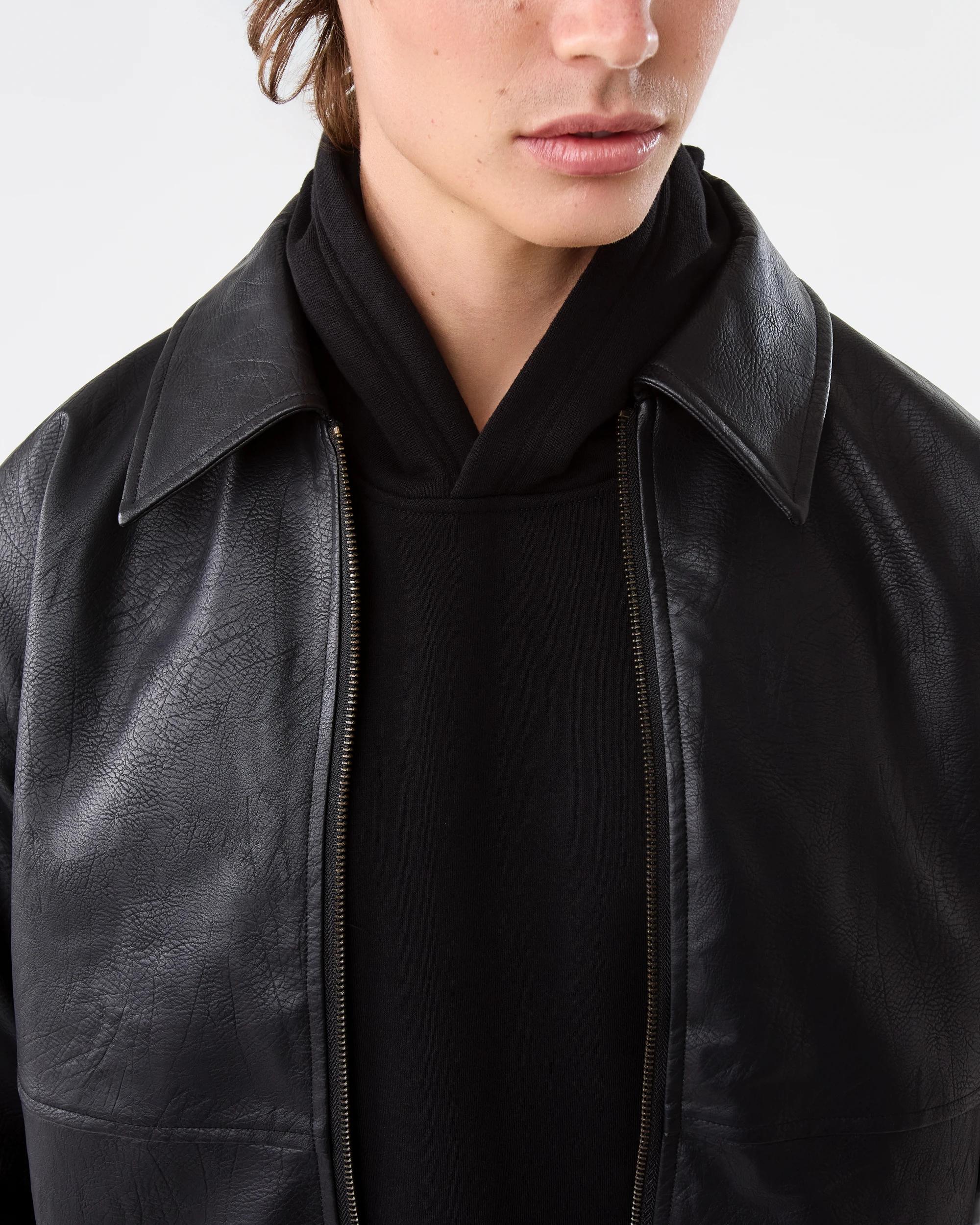 6 PU Bomber Jacket Black, 6 of 8