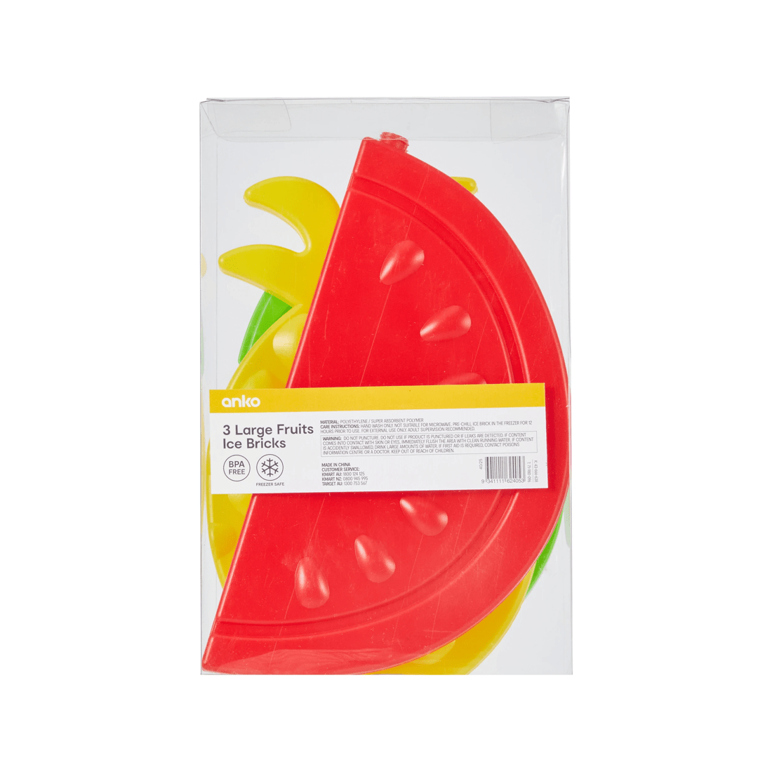 3 3 Pack Large Fruits Ice Bricks, 3 of 3