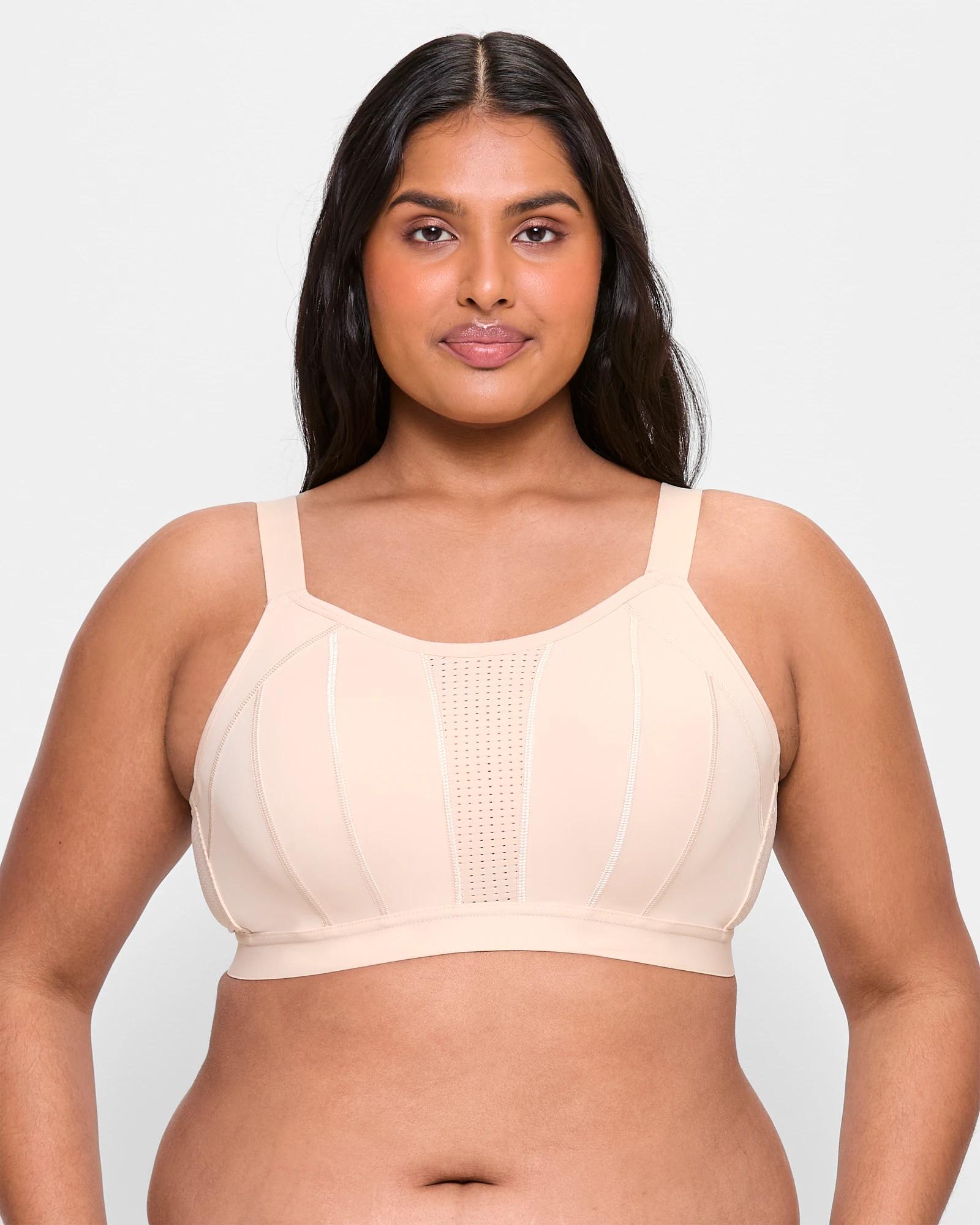 1 Target Plus Size High Impact Underwire Sports Bra NATURAL, 1 of 3
