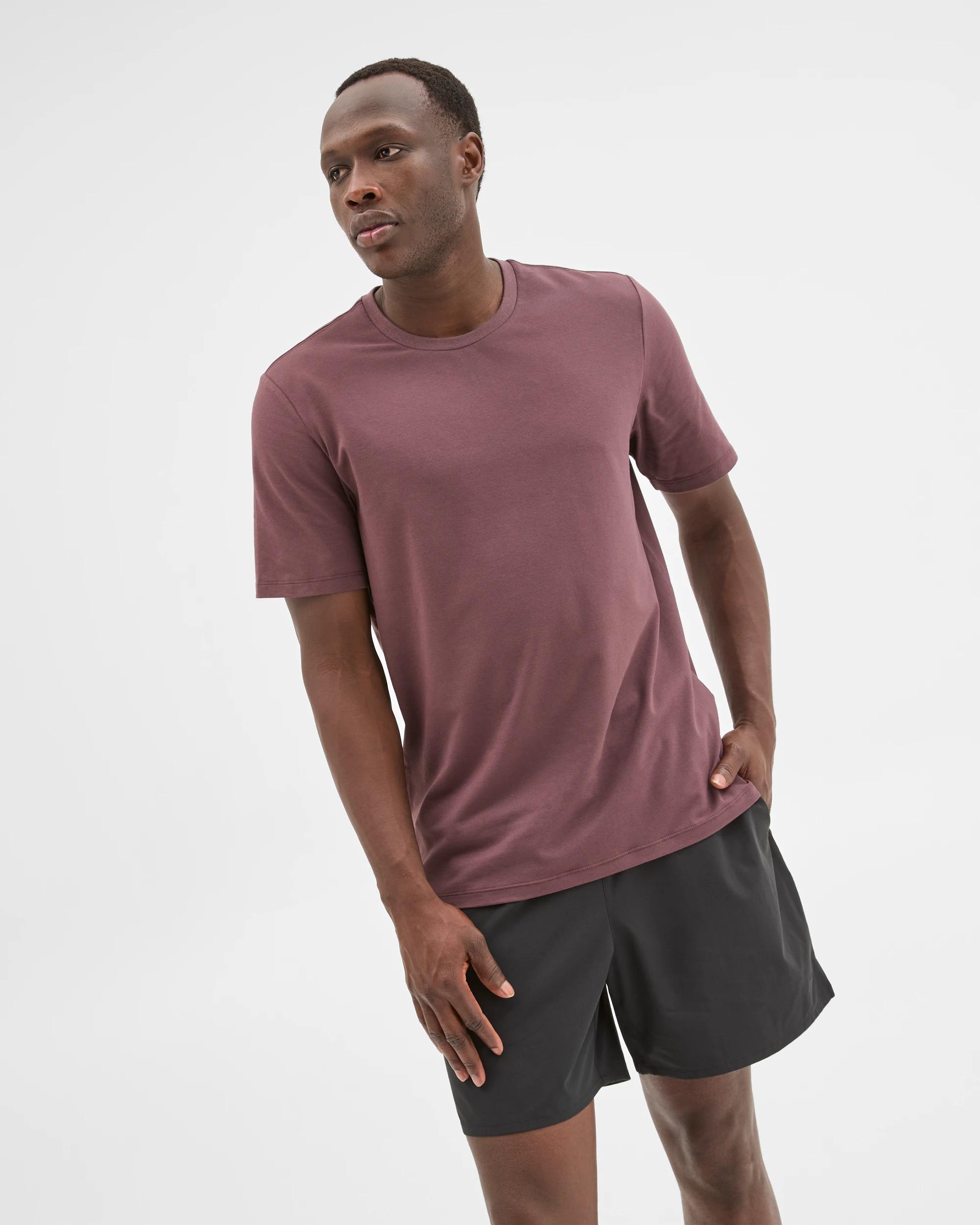 4 Target Active Australian Cotton Blend Active Training T-Shirt BURGUNDY, 4 of 6