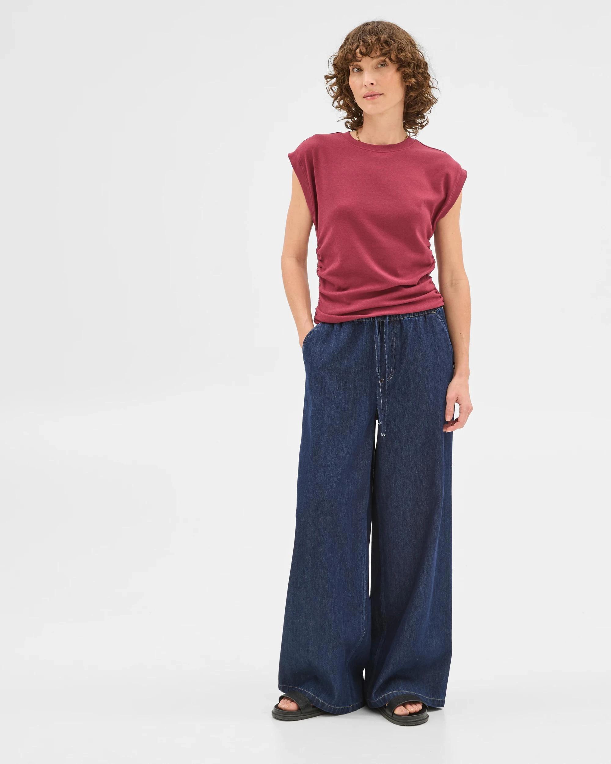 2 Target Gathered Waist Muscle T-Shirt MULBERRY, 2 of 7