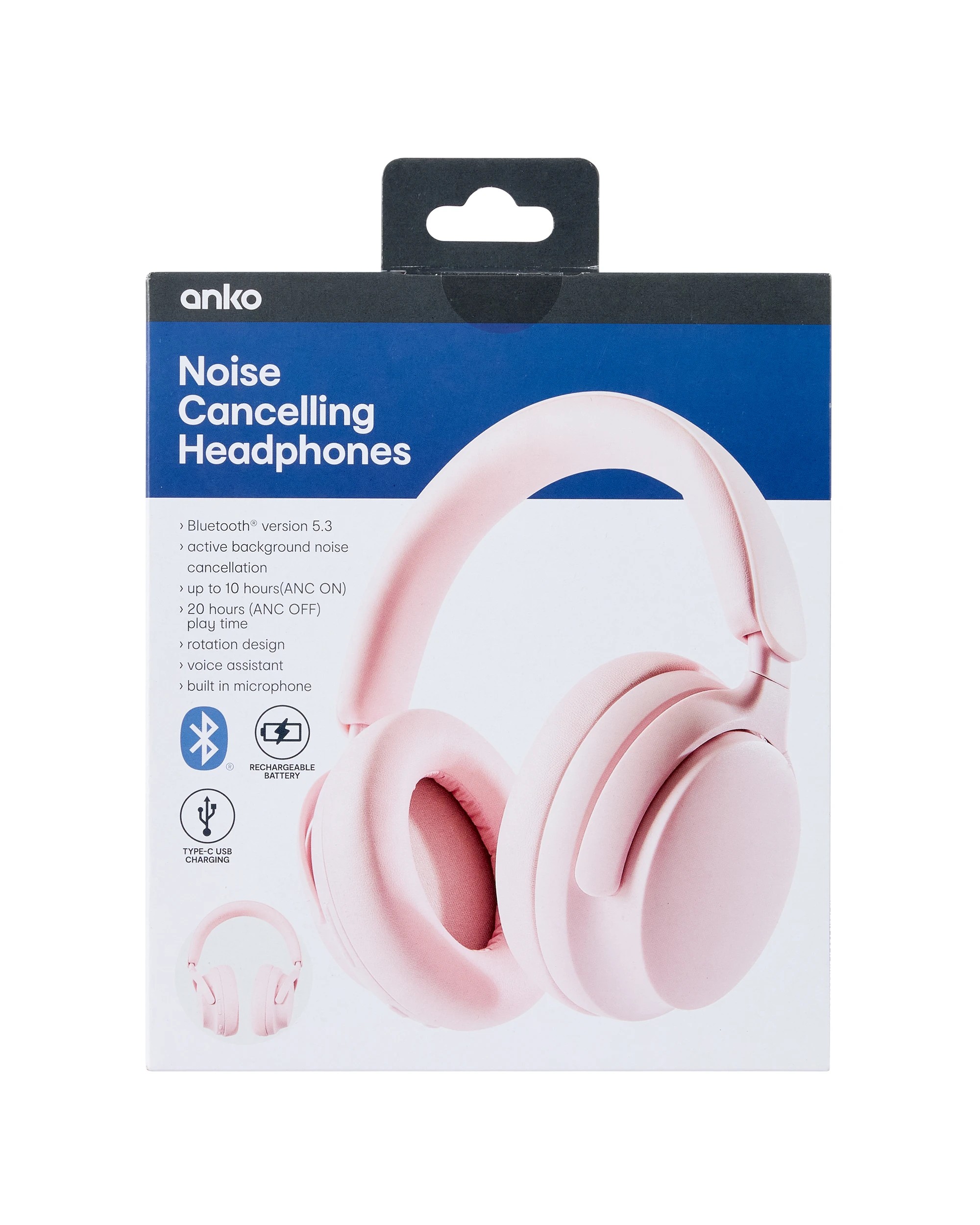 10 Active Noise Cancellation Headphones - Pink, 10 of 10