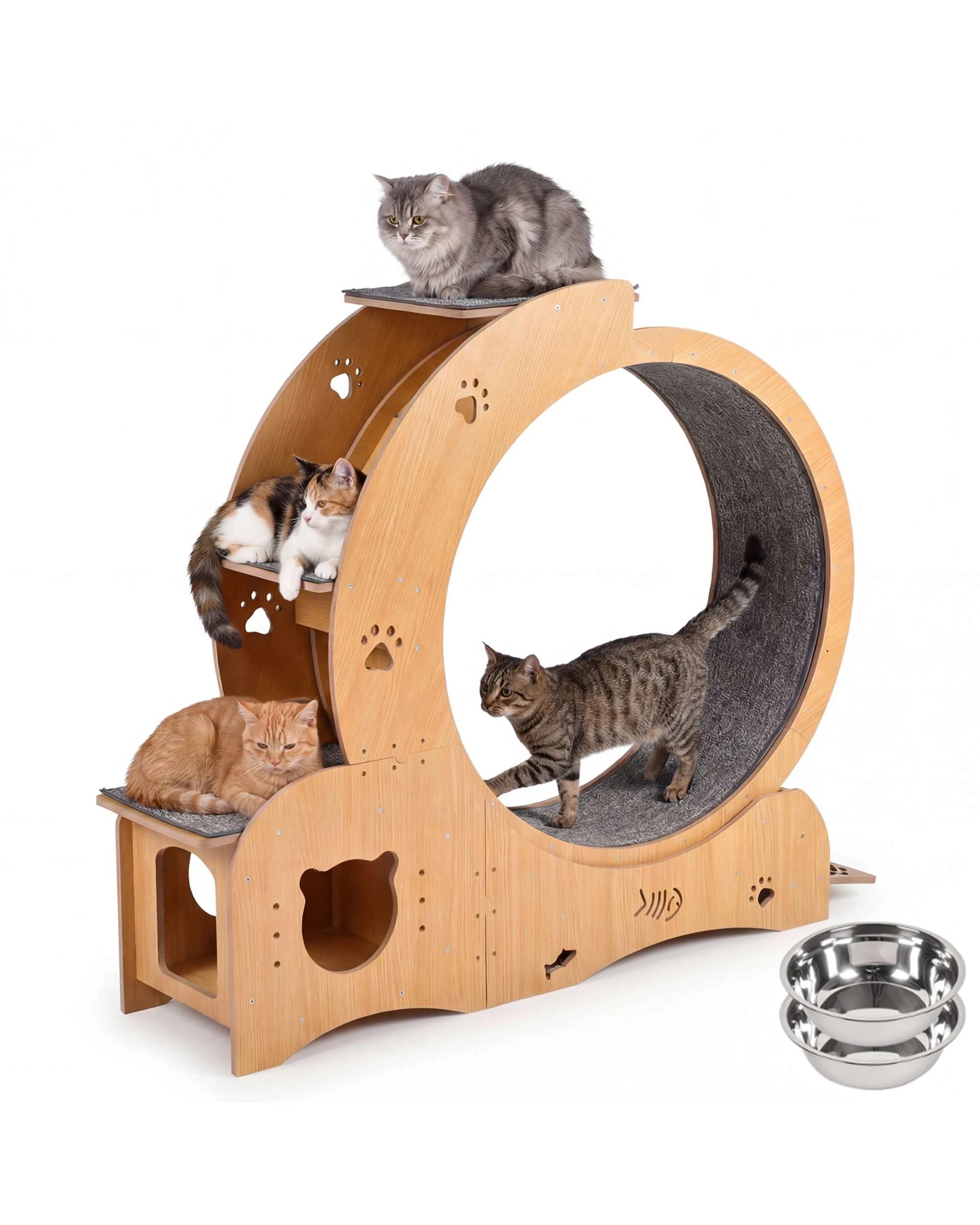 1 Advwin All-in-one Cat Exercise Wheel Cat Treadmill, 1 of 9