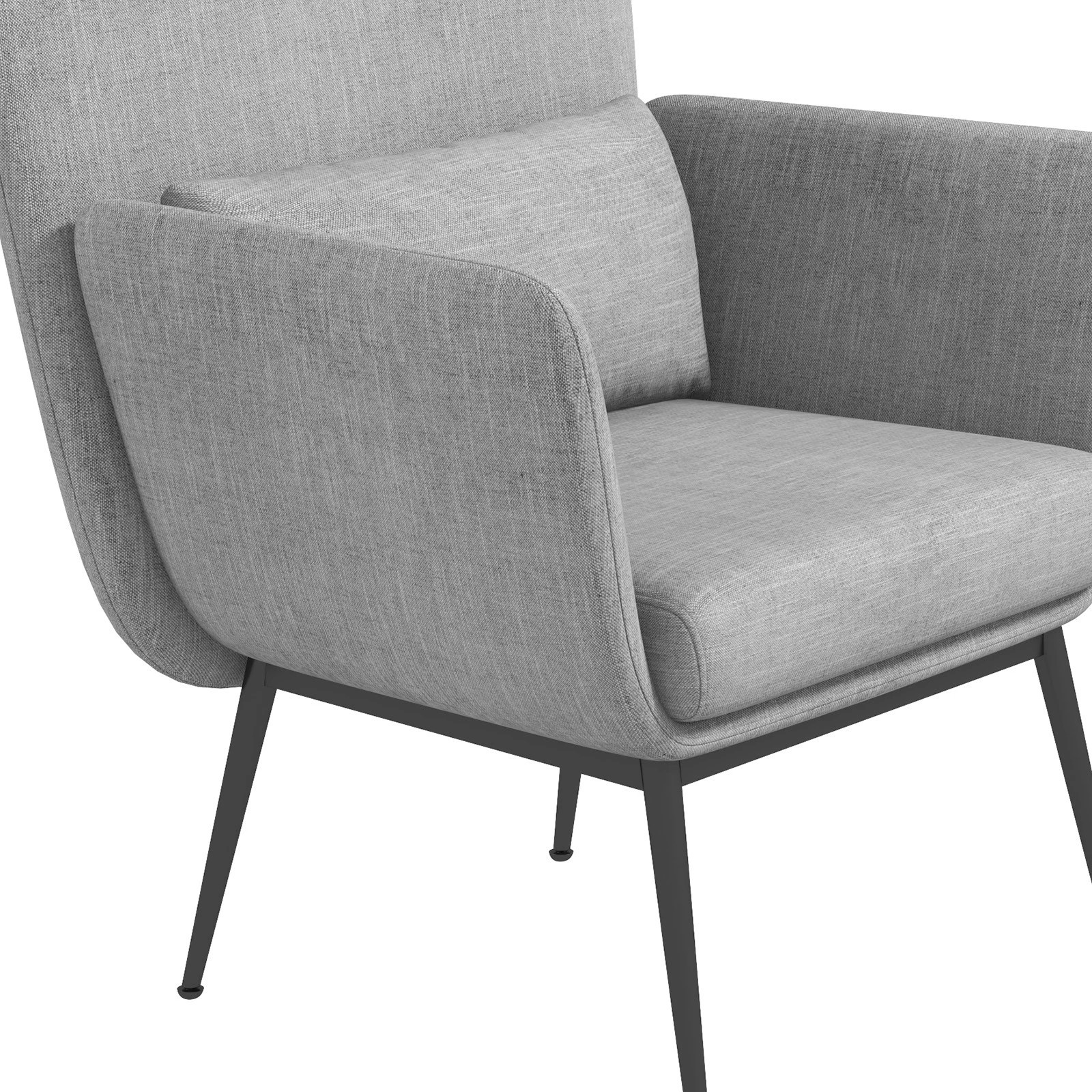 8 Casa Decor Cora Accent Chair Occasional Fabric Luxury Upholstered Light Grey - Grey, 8 of 10