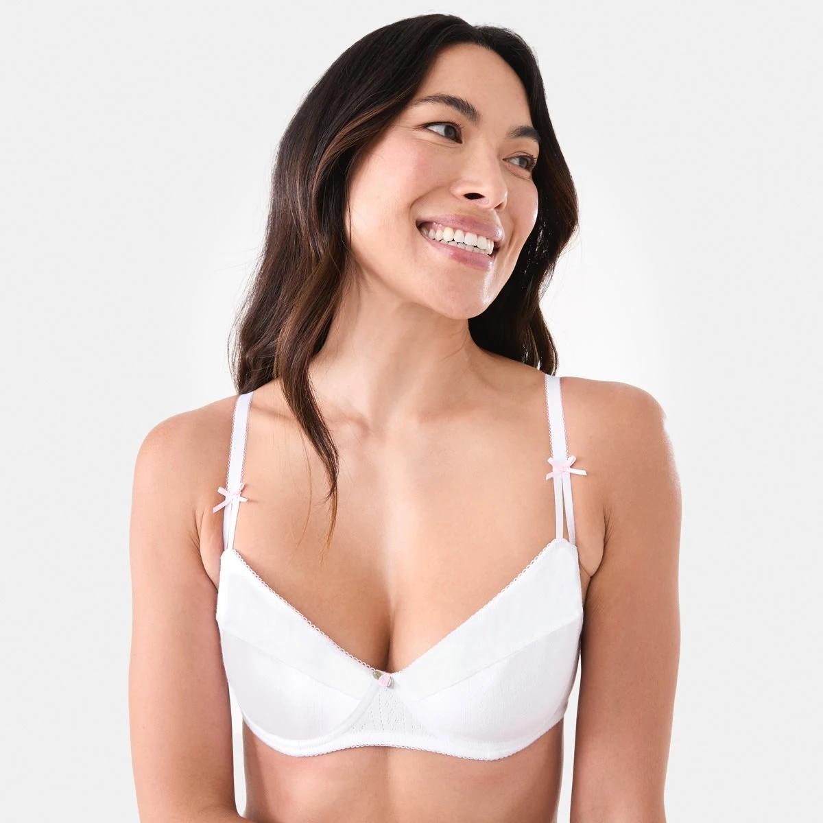 4 Pointelle Soft Cup Bra White, 4 of 6