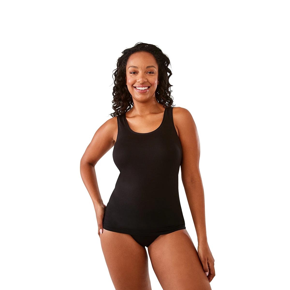 2 2 Pack Bamboo Thermal Tank Black, 2 of 10