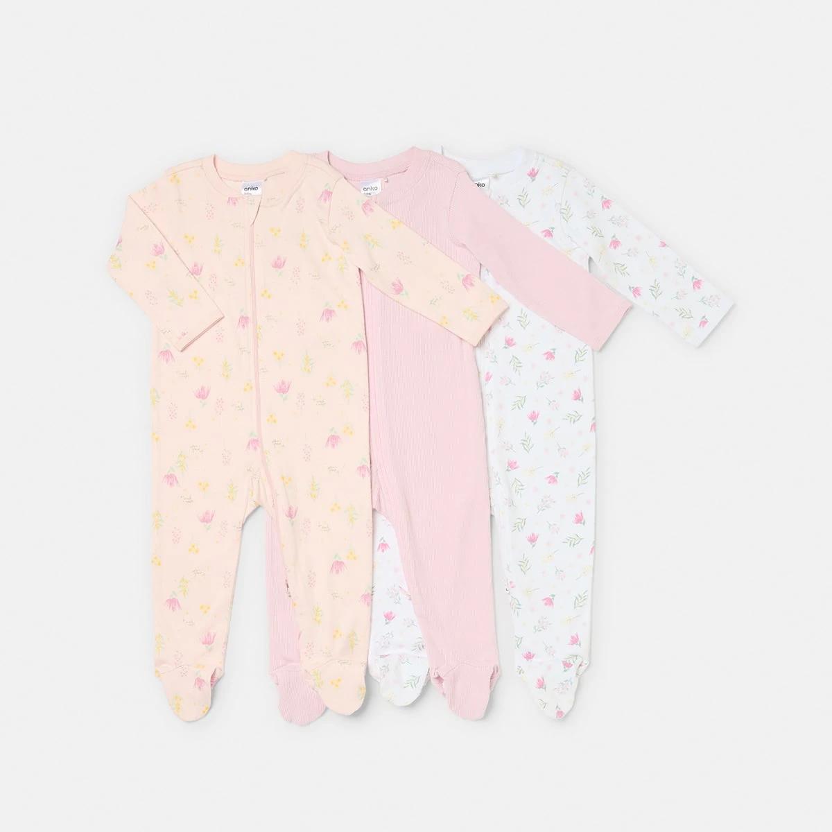 1 3 Pack Coveralls Aus Floral, 1 of 8