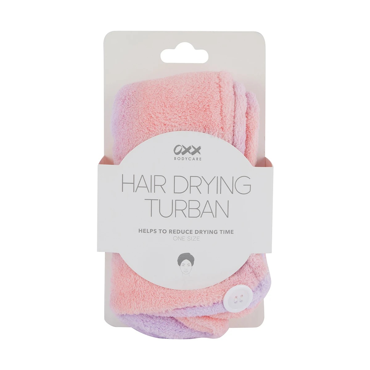 4 OXX Bodycare Hair Drying Turban - Lilac and Peach, 4 of 5