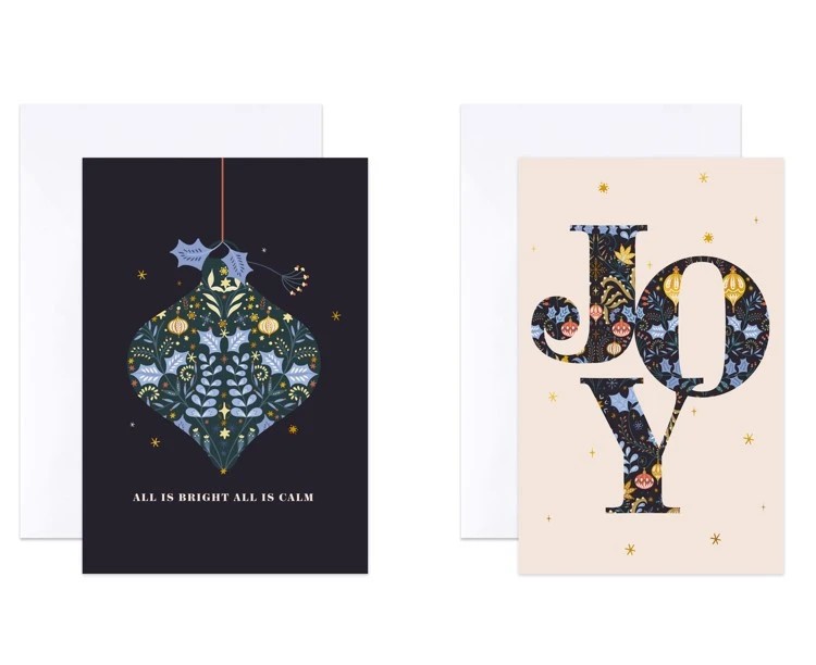 1 10 Pack Hallmark Boxed Charity Christmas Cards - Bauble Joy, 1 of 4