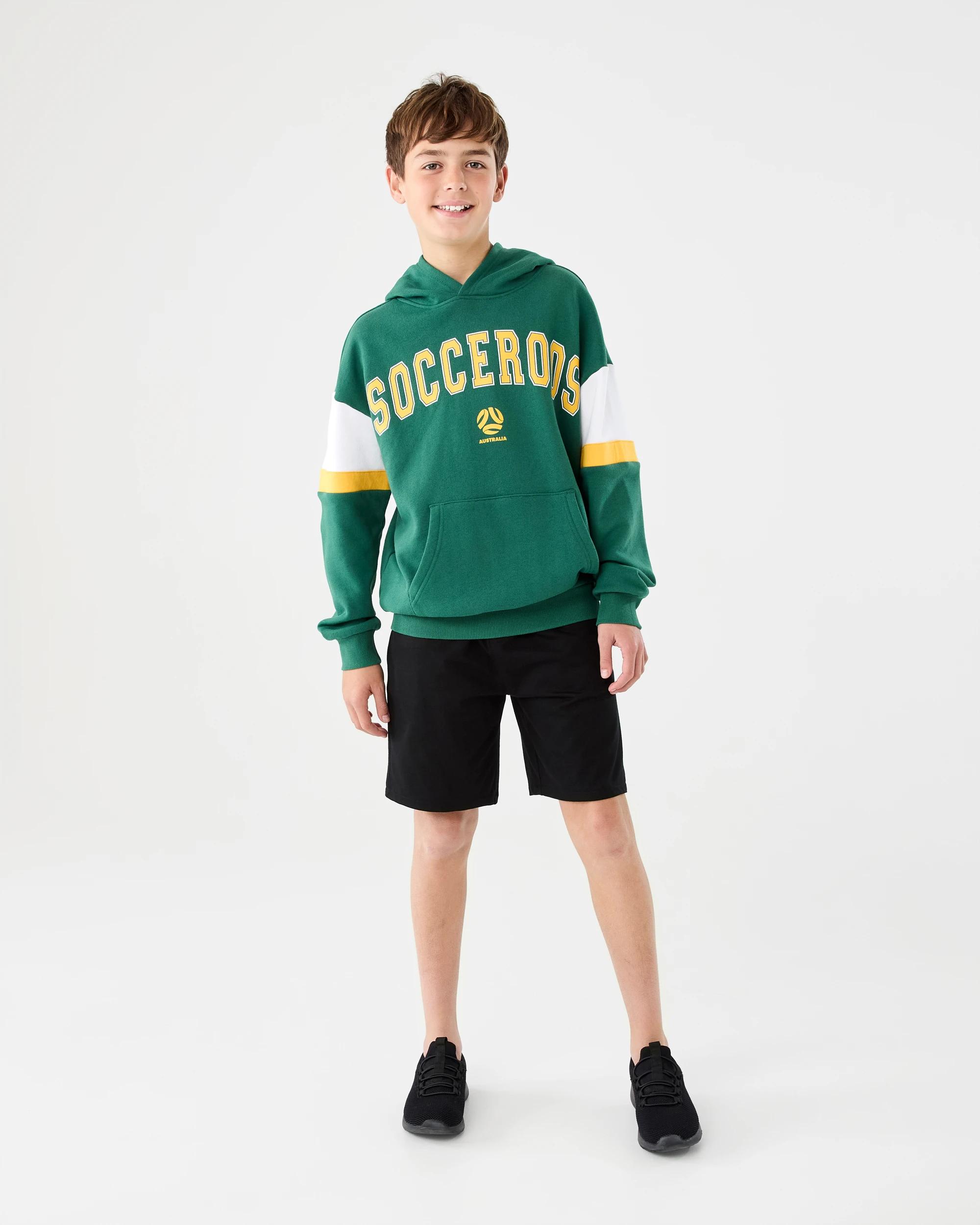 7 Socceroos Youth Hoodie Green, 7 of 7
