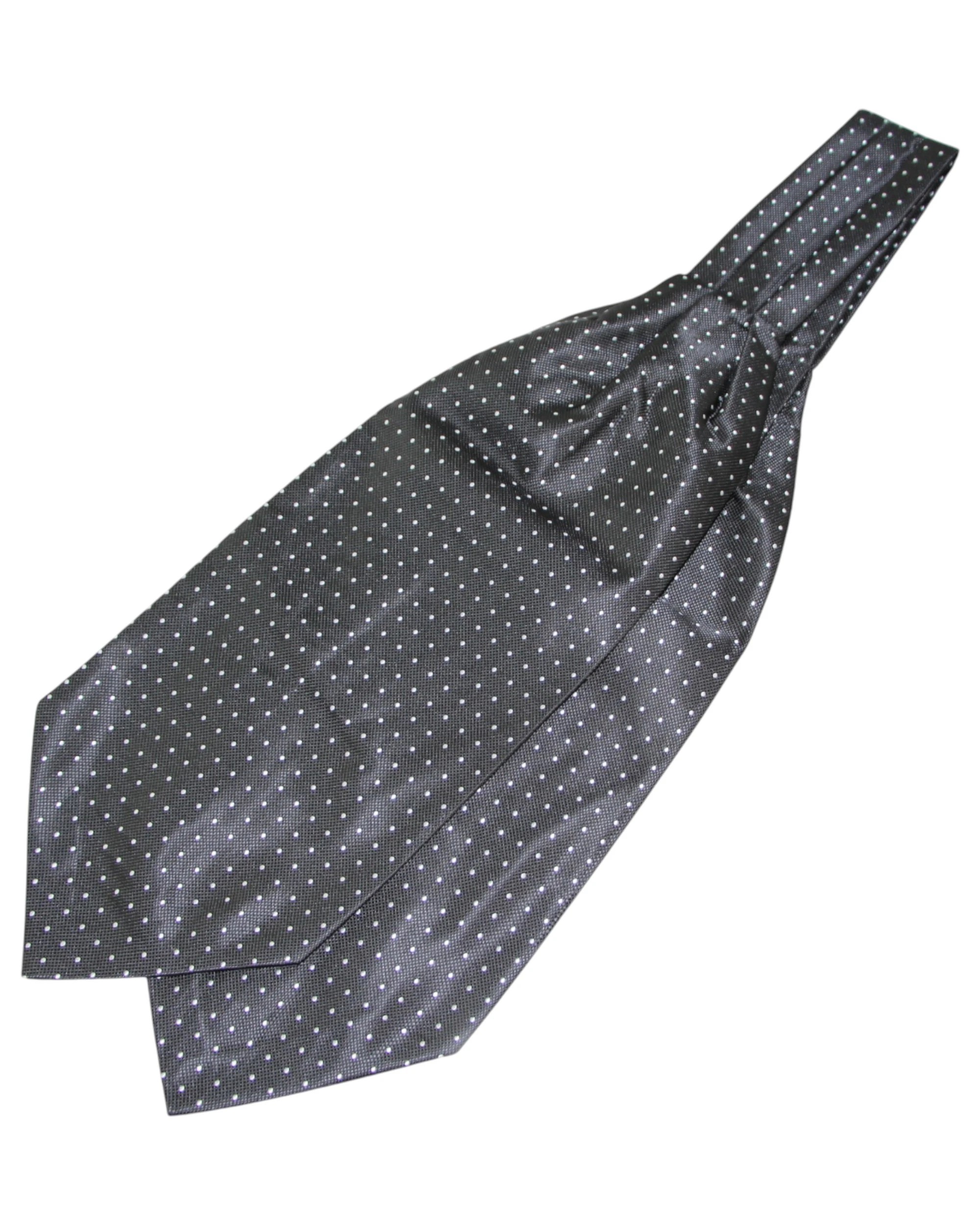3 Zasel Mens Black & Silver Mini Polka Dot Cravat - Multi, 3 of 4