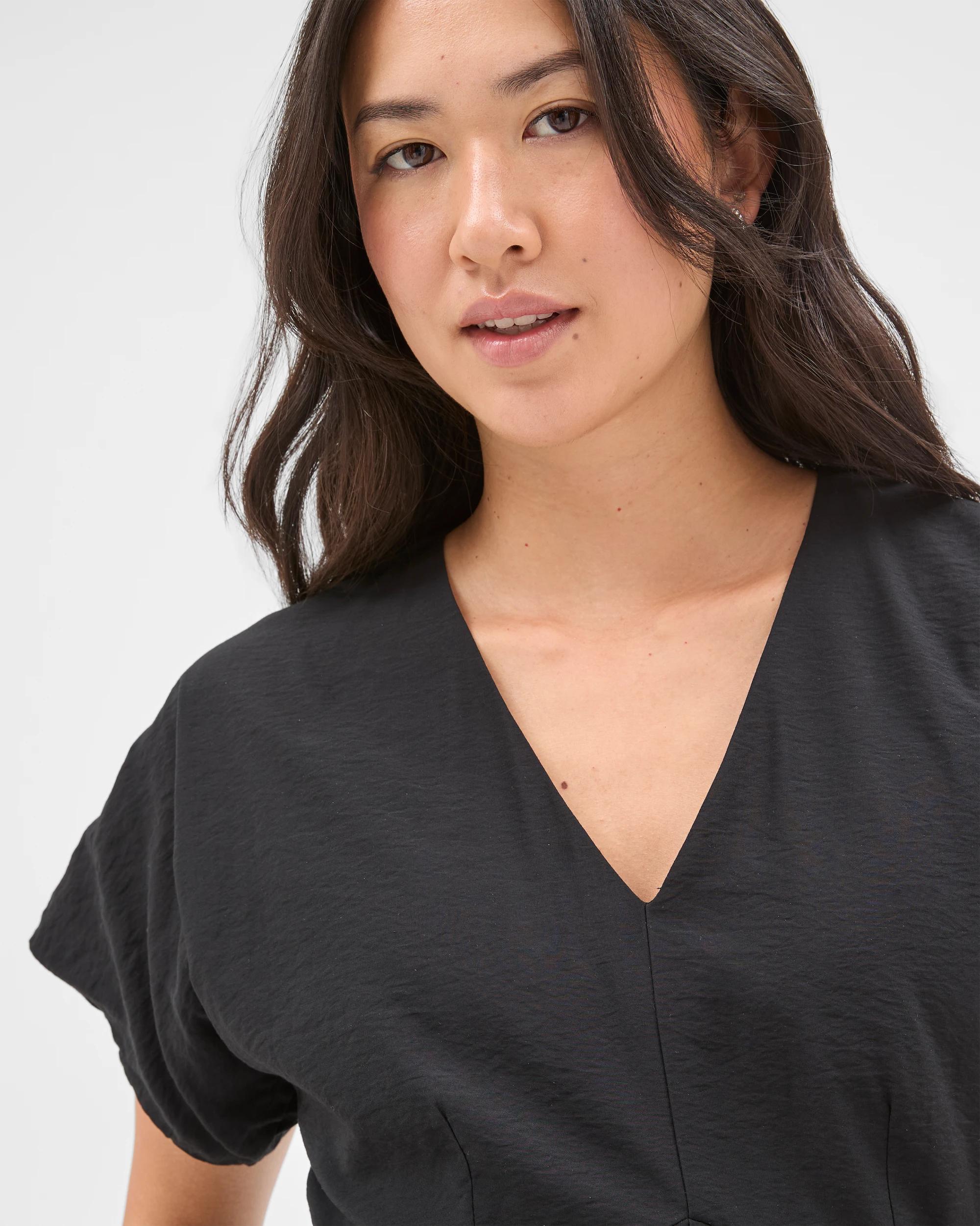 6 Preview Wendy Seam Detail Midi Dress BLACK, 6 of 7