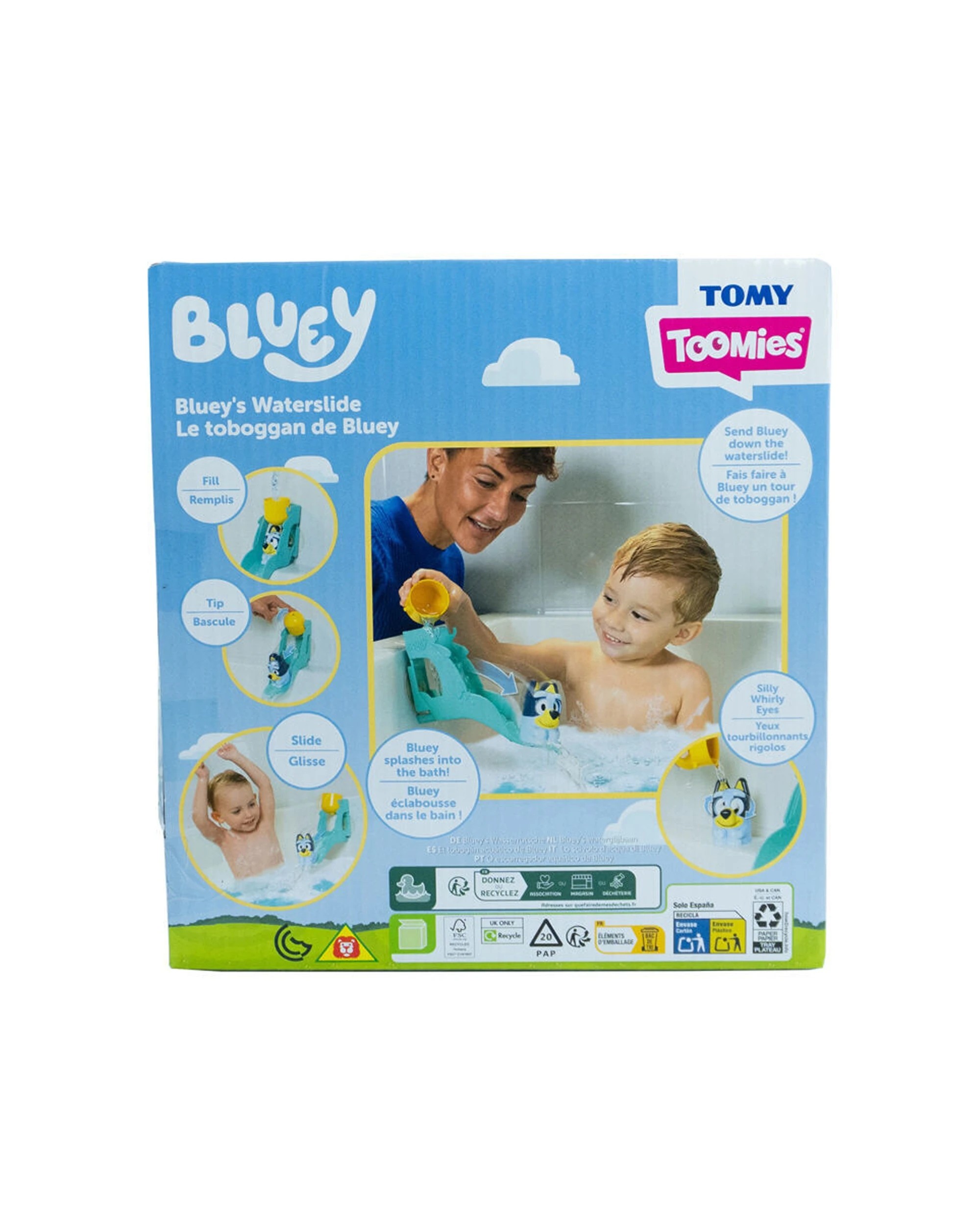 3 Tomy Toomies Bluey's Waterslide With Figurine Bathtime Activity Toy 2PK - Multi, 3 of 7