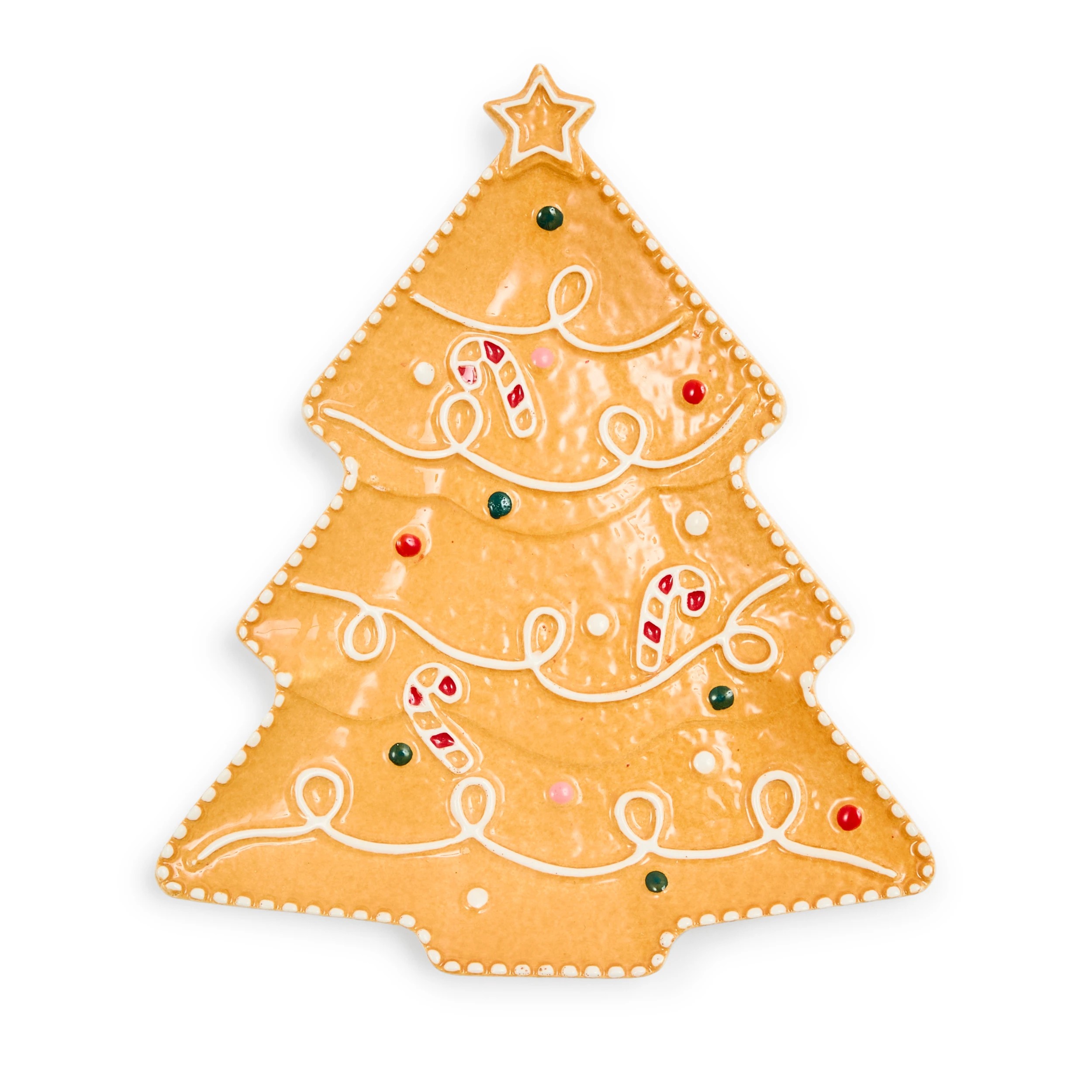 4 Set of 2 Gingerbread Tree Side Plates, 4 of 6