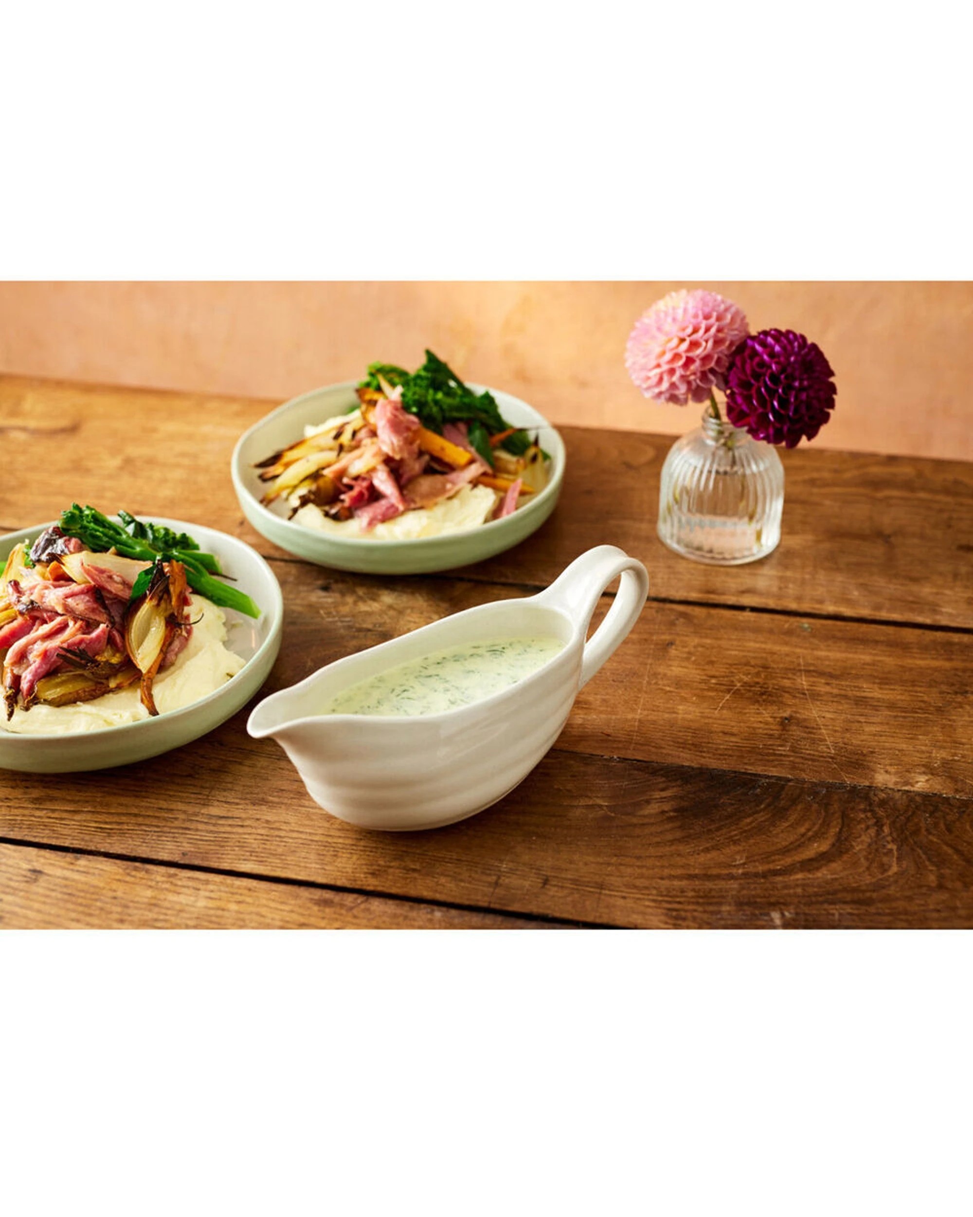 4 Jamie Oliver Big Love Great 2pk 400ml Stoneware Gravy Boat Durable Serveware - White, 4 of 6