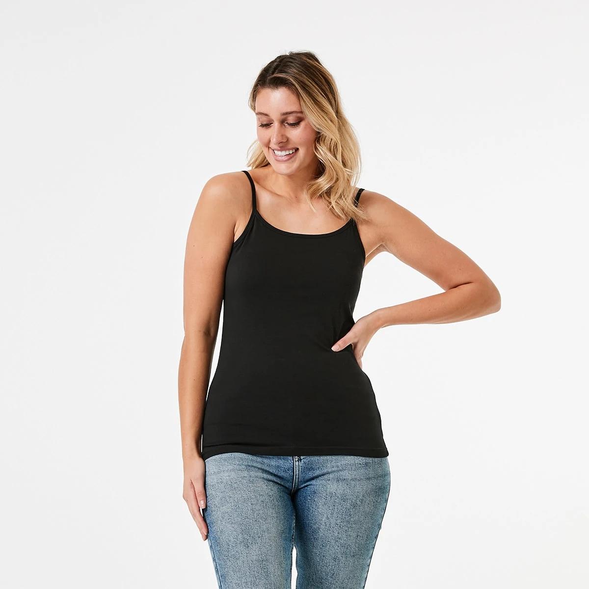 1 Sleeveless Stretch Camisole Black, 1 of 5